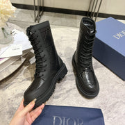 CD- D-Leader Ankle Boot 45mm Black Calfskin And Fleece Lining