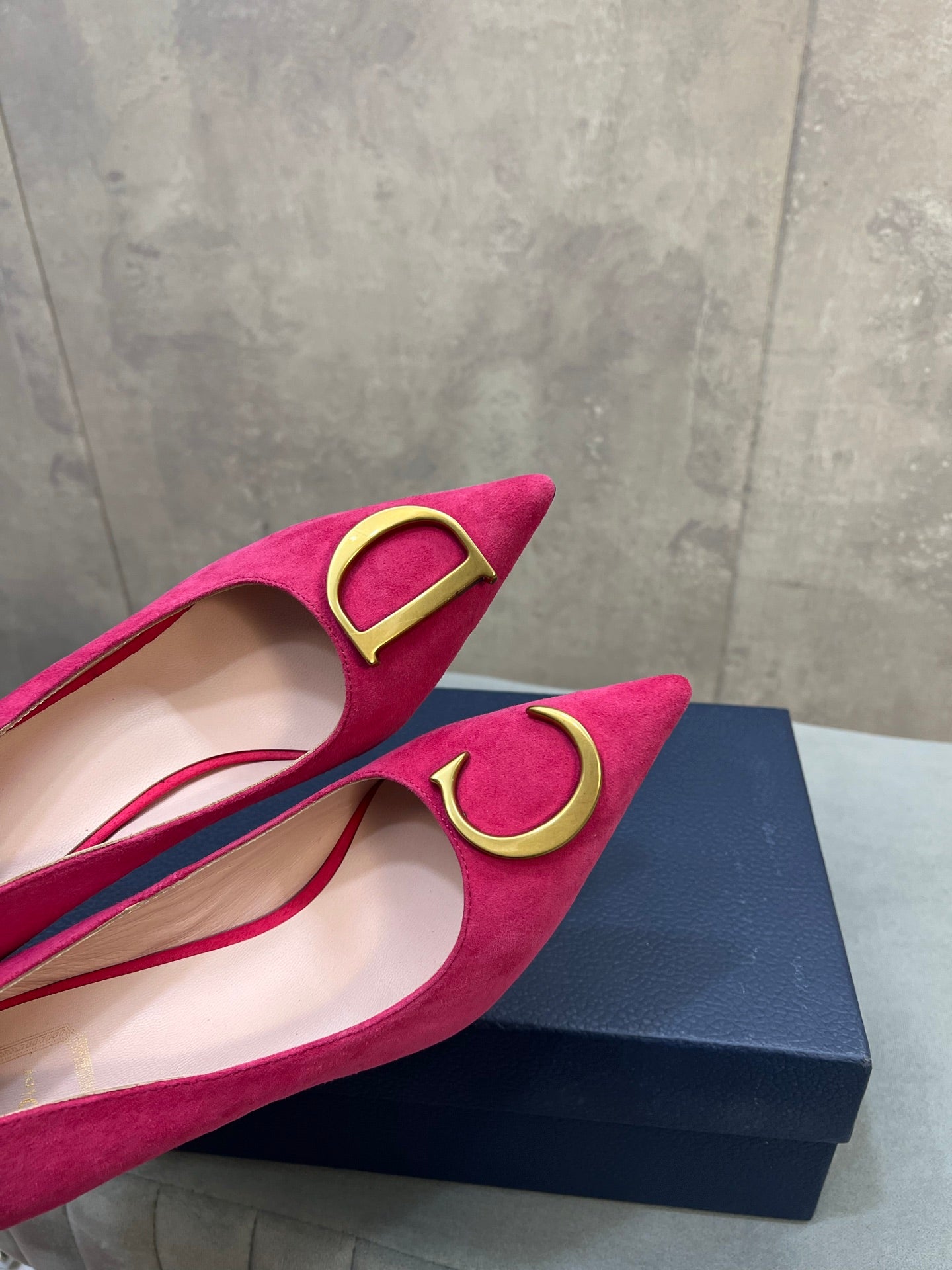 CD 26 High-Heeled 85 Pumps Pink Suede 594569