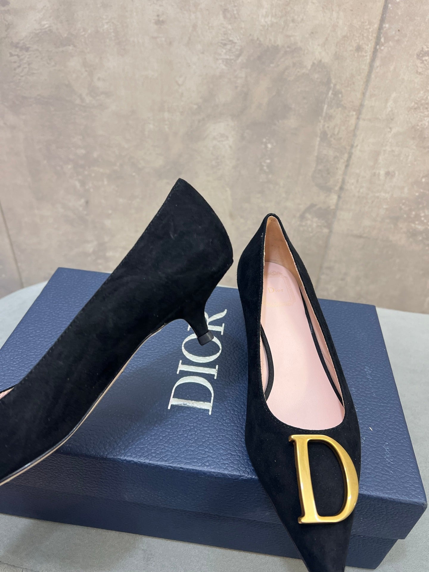 CD 26 High-Heeled 40 Pumps Black Suede 594583