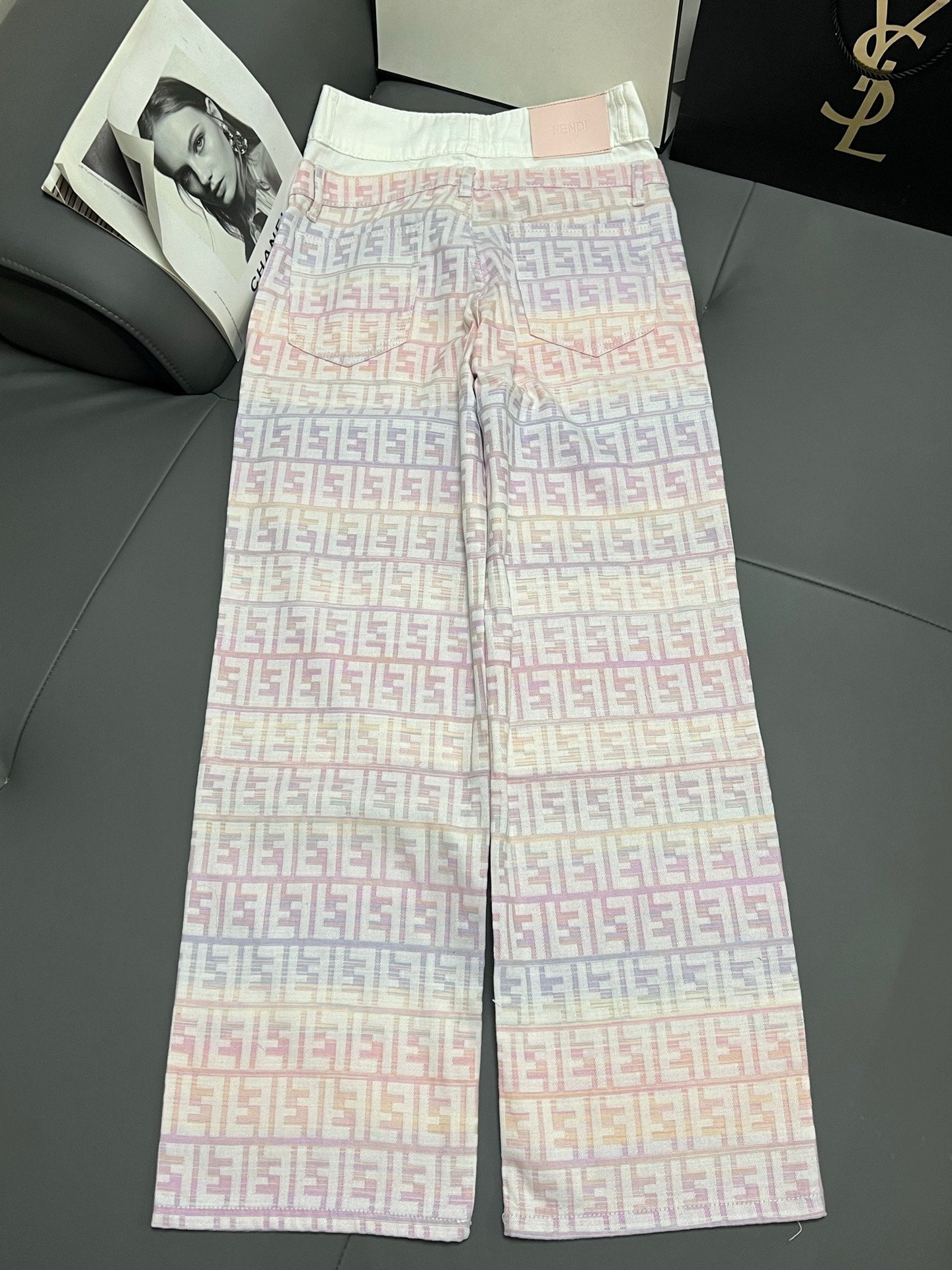 Fendi 25 Jacquard Straight Leg Pants 0018