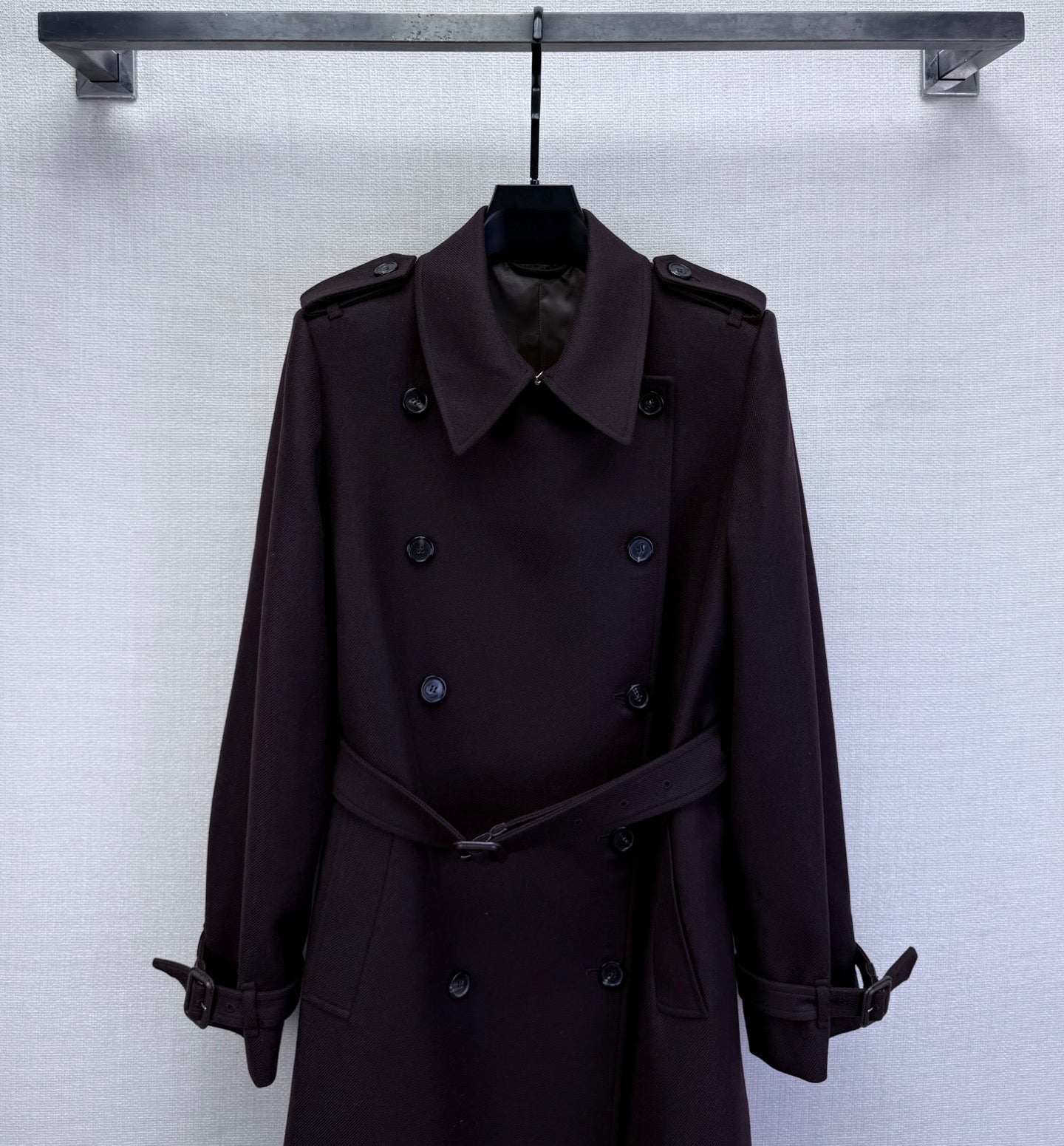 LP 25 Kerril Trench Coat Charcoal Black Waool Blend Fbric 315821