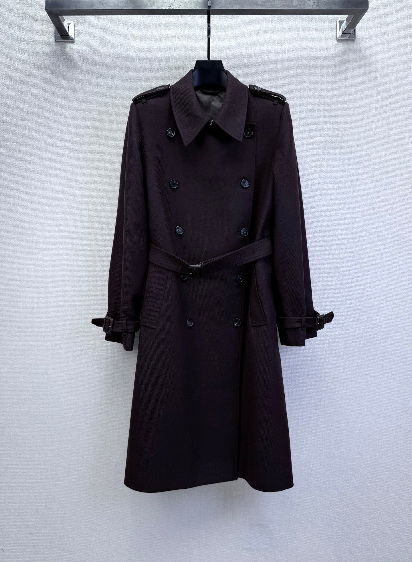 LP 25 Kerril Trench Coat Charcoal Black Waool Blend Fbric 315821