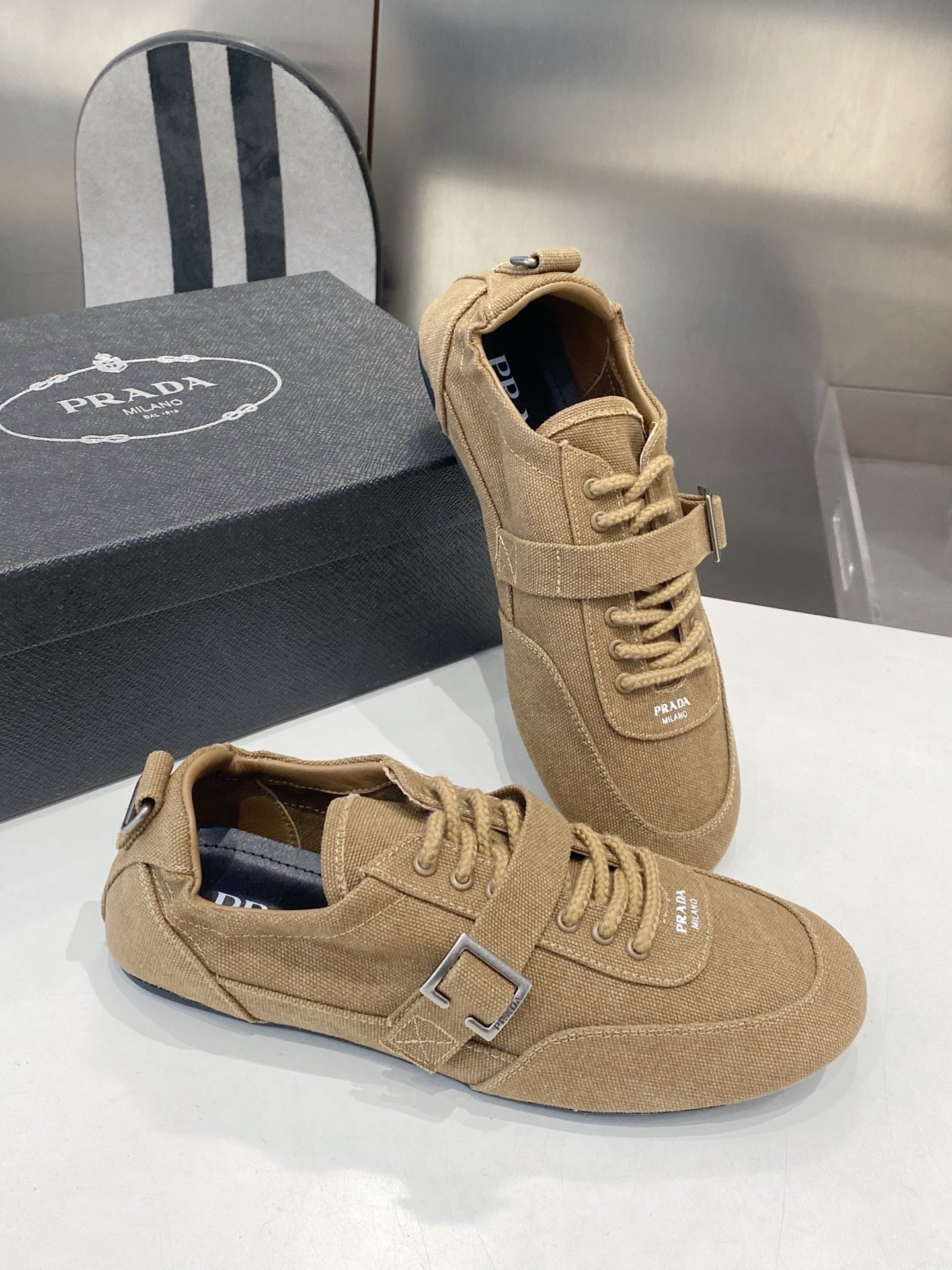 PRA 26S Casual Sneaker Dark Beige Canvas 628552