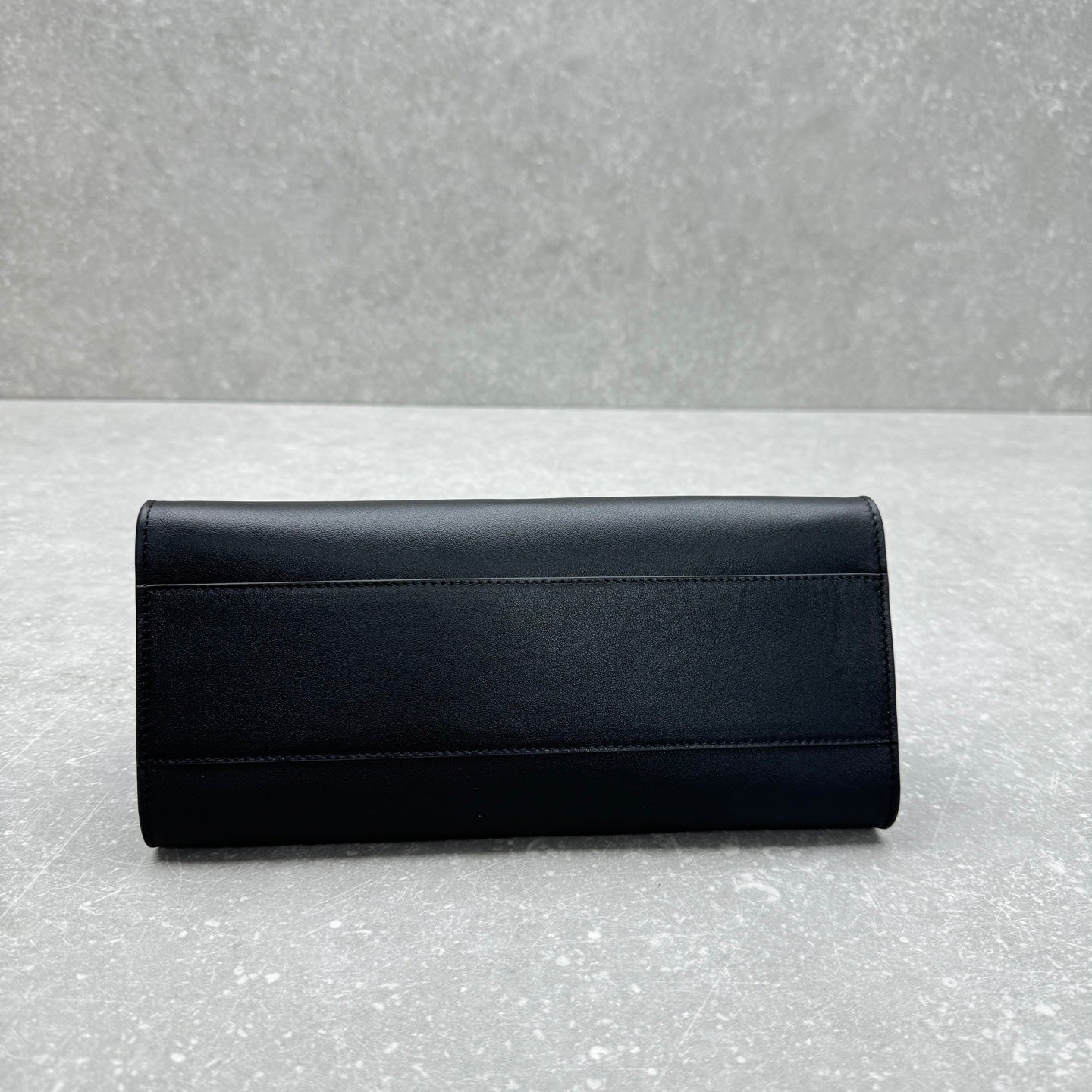 The Row 2025 Peggy Clutch 28cm Black Leather