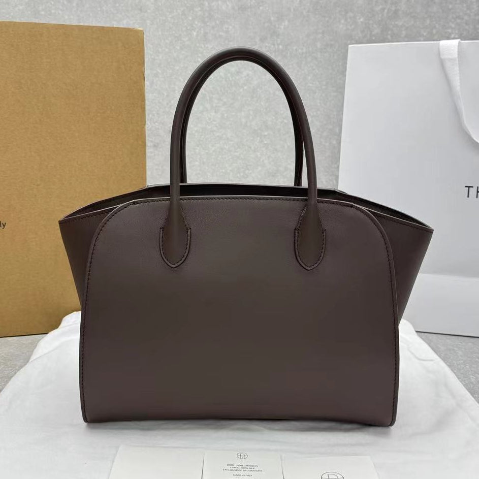 The Row 2025 Marlo  Bag Chocolate Leather