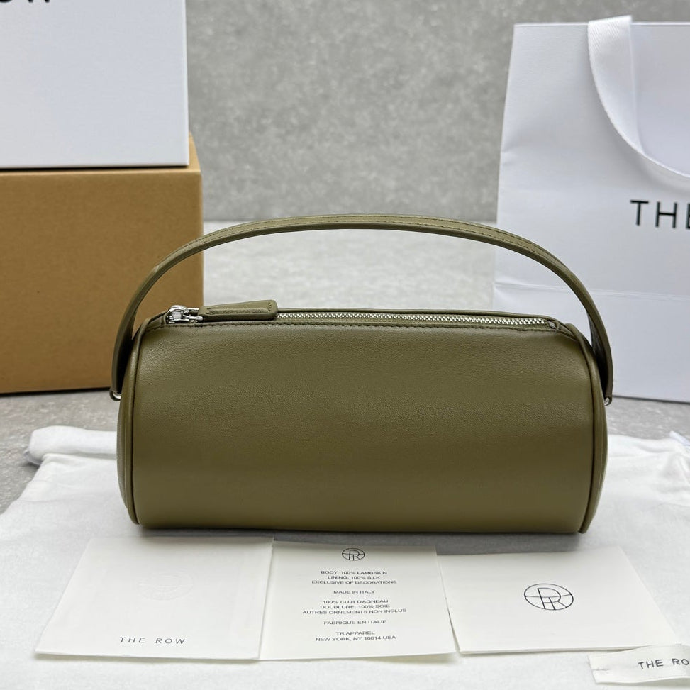 The Row 2025 Round 90's Bag Green Leather