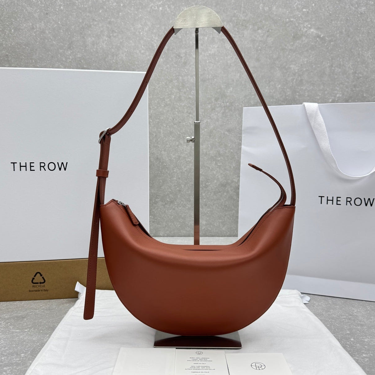 The Row 2025 Jouve Bag 34cm Brownish-red Calfskin
