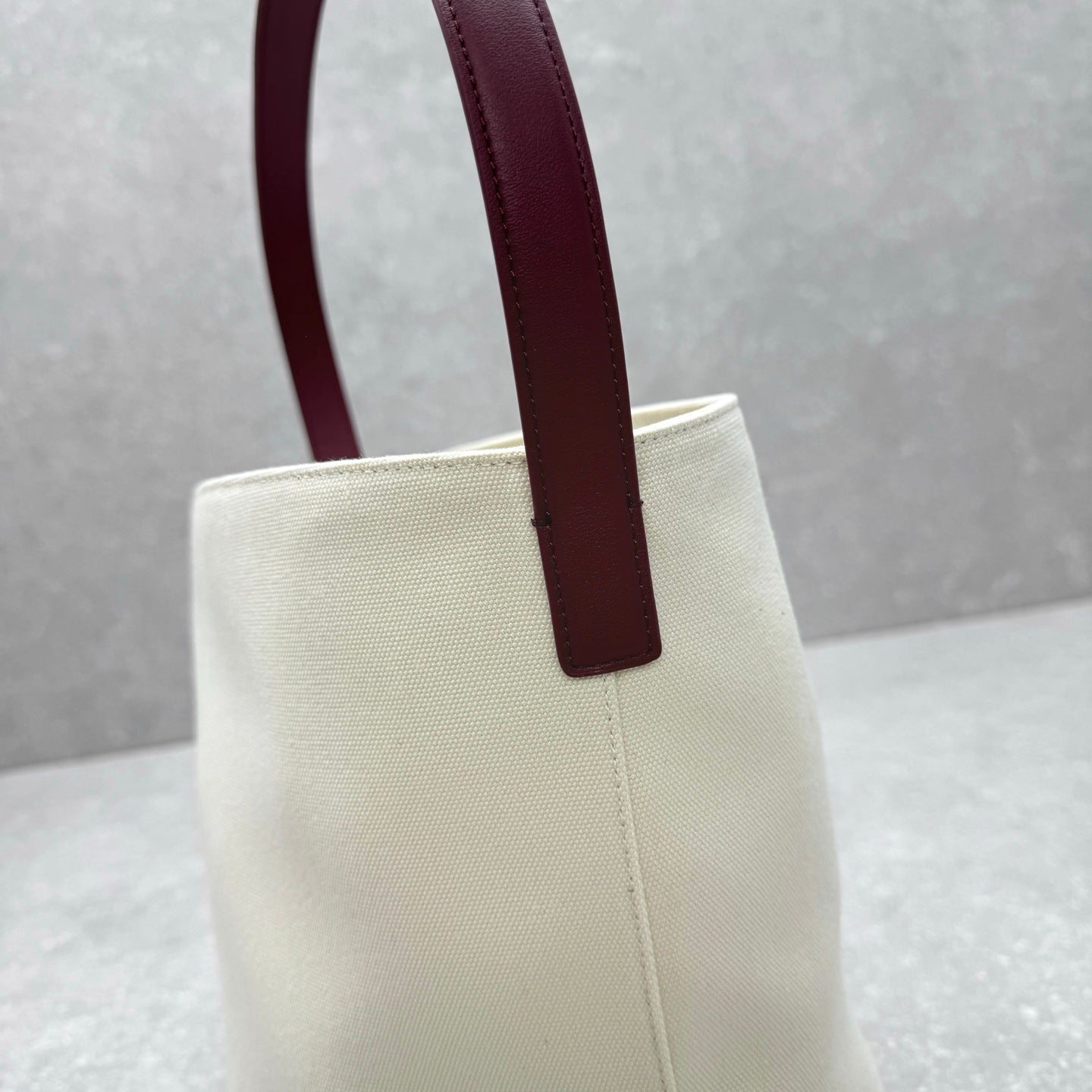 The Row 2025 N/S Park Tote Bag 30cm White Leather Canvas