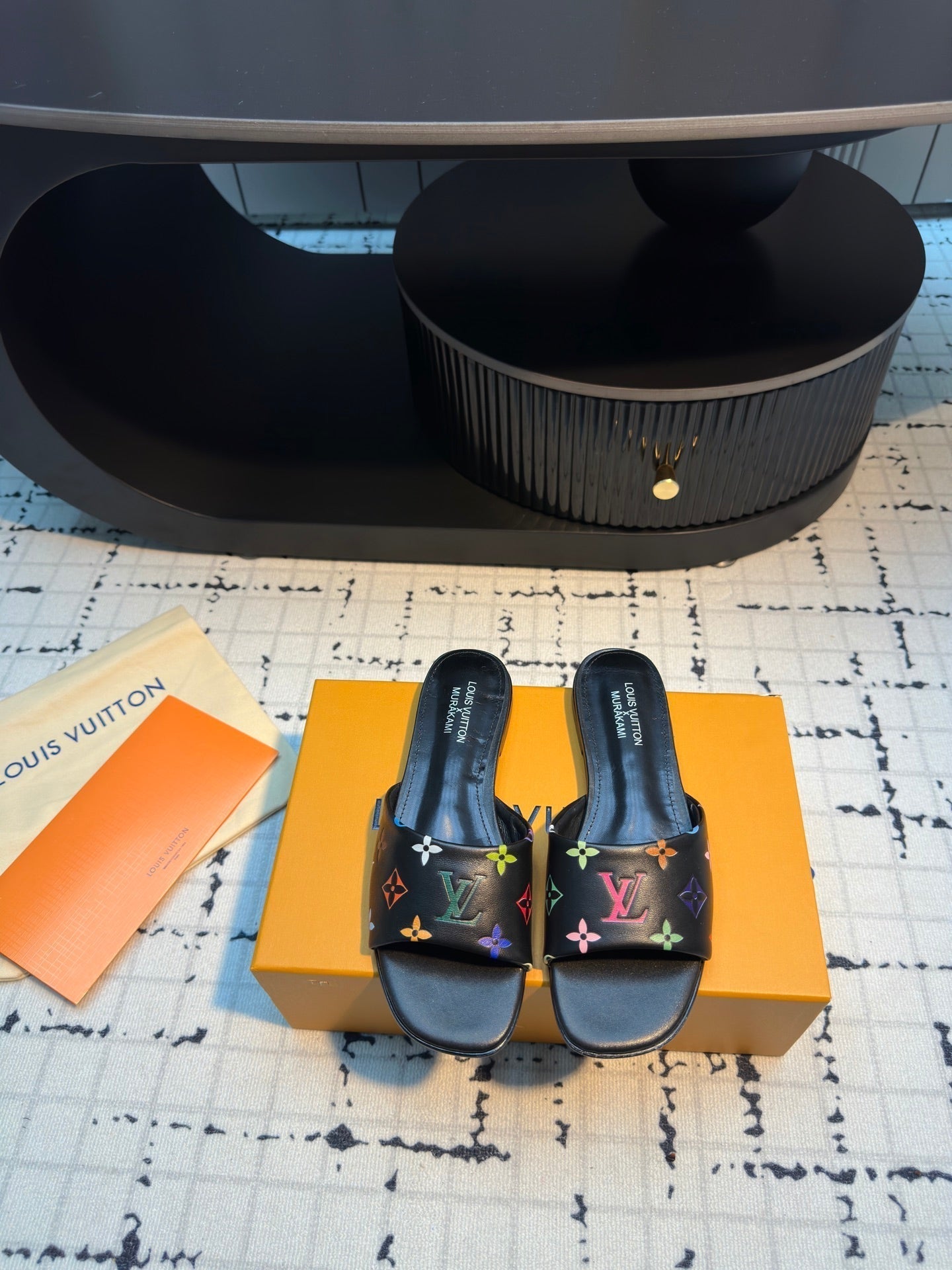 LV Mule plate 6AM LV x TM Black with Monogram Multicolore  Leather 218904