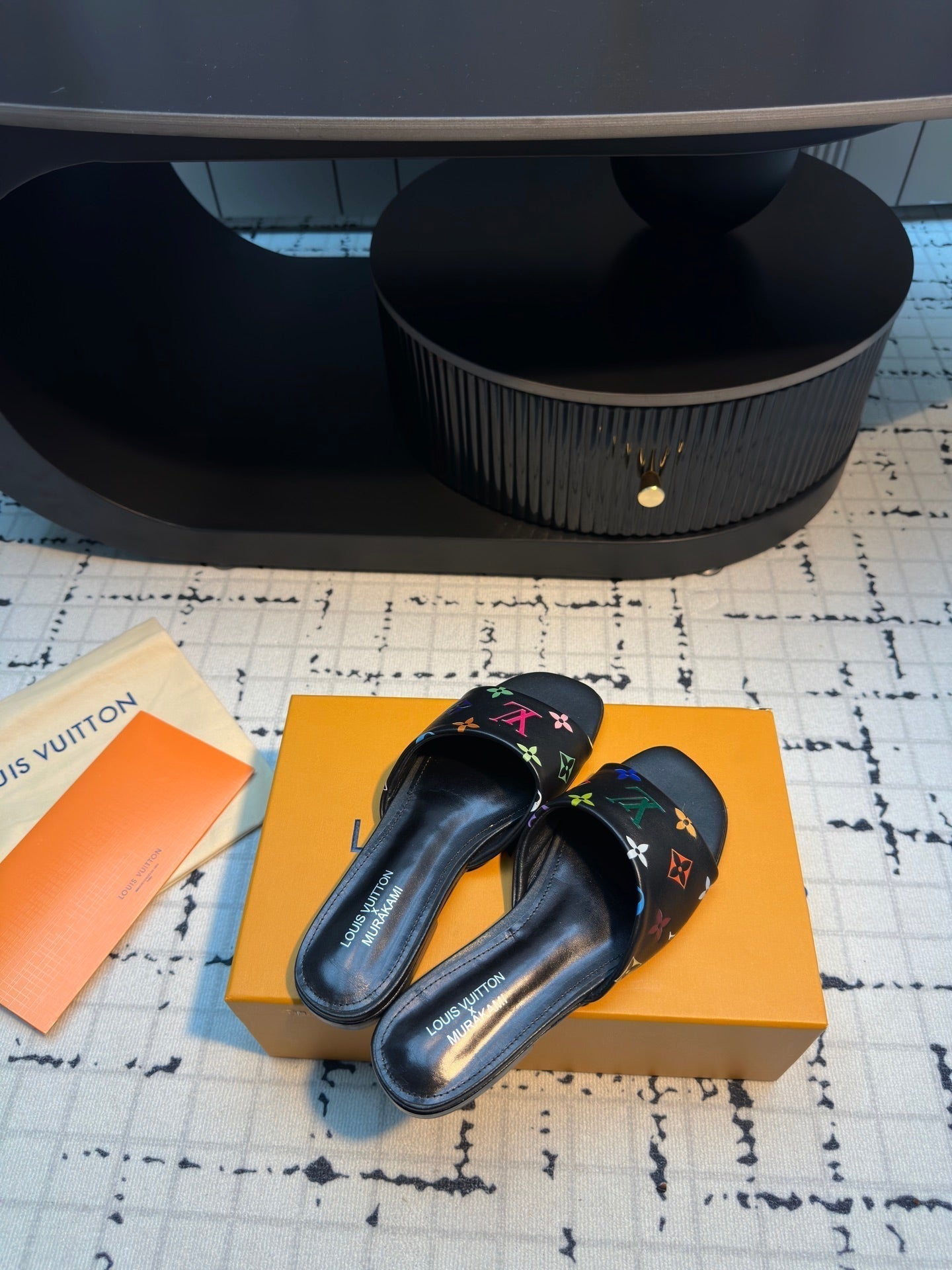 LV Mule plate 6AM LV x TM Black with Monogram Multicolore  Leather 218904