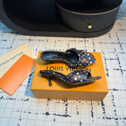 LV Mule 6AM LV x TM 55mm Black with Monogram Multicolore Leather 218908