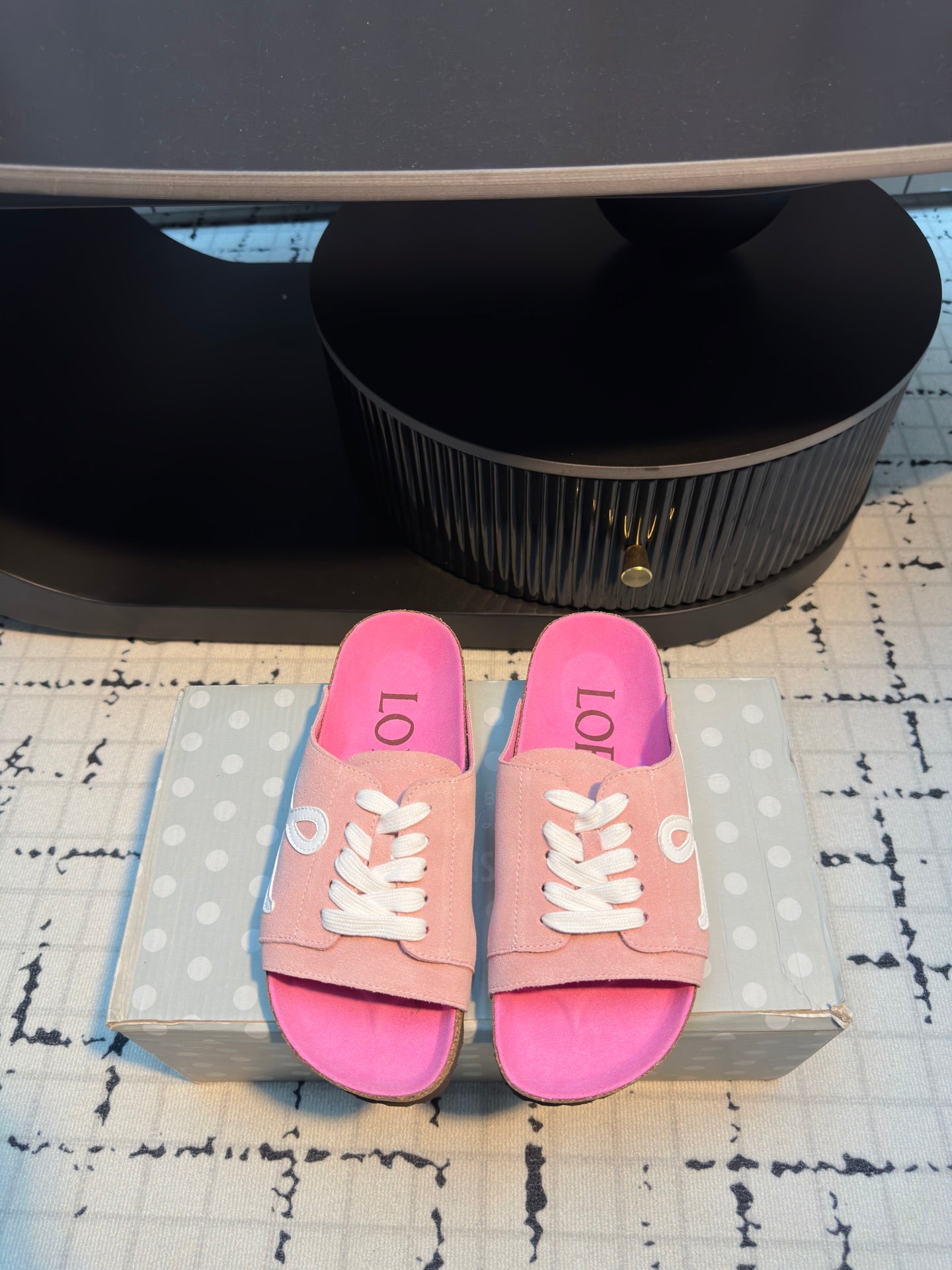 Loewe x Birkenstock Slide Pink Cowhide Suede