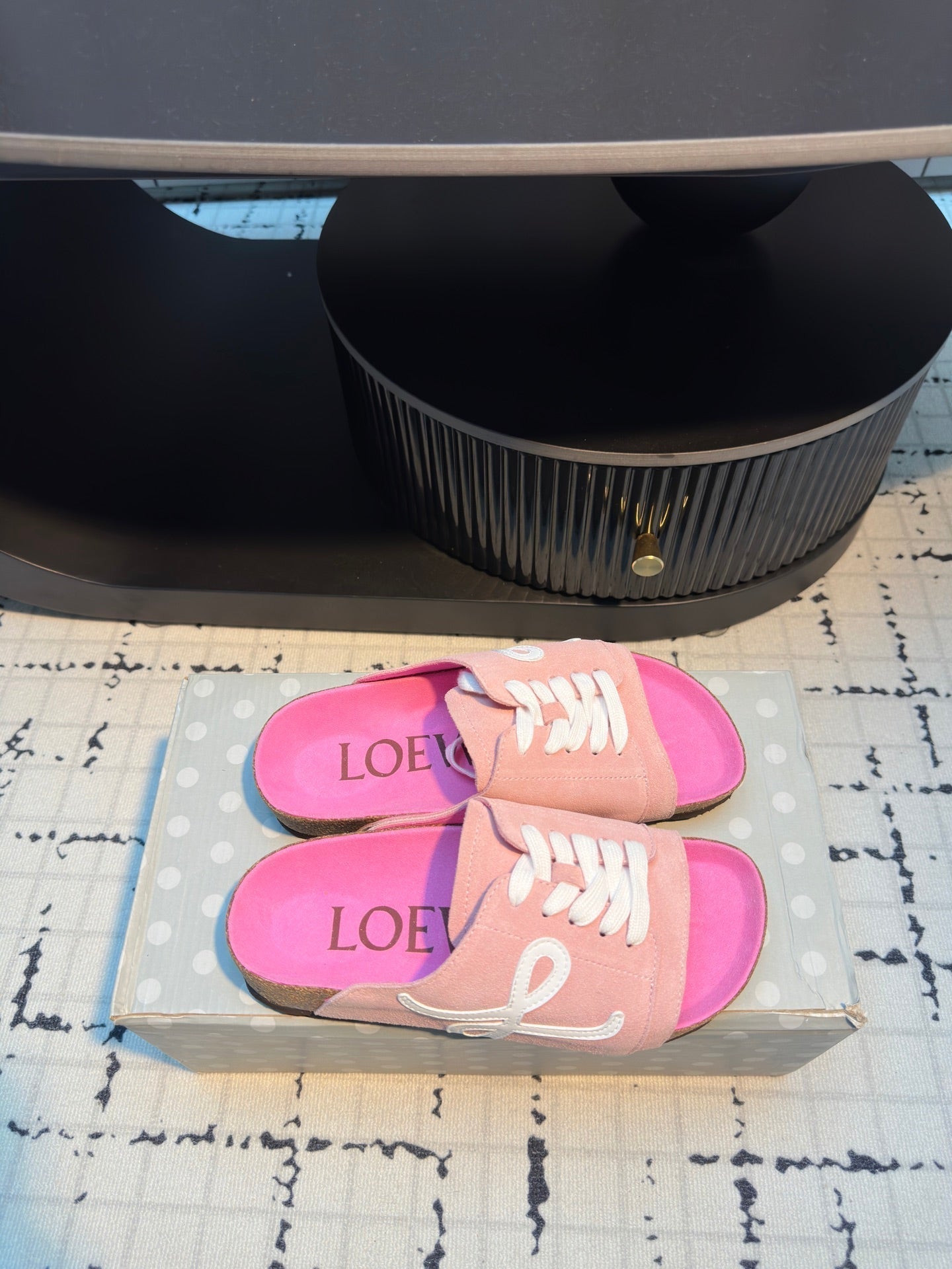 Loewe x Birkenstock Slide Pink Cowhide Suede