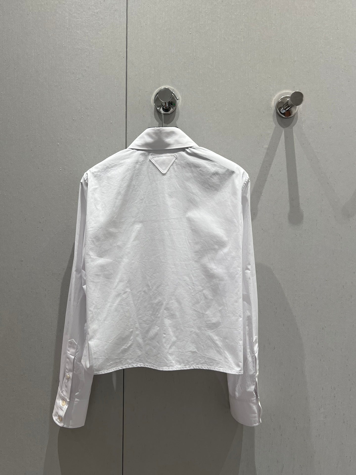 Prada Shirt with Diamond On the collar White Cotton 205898