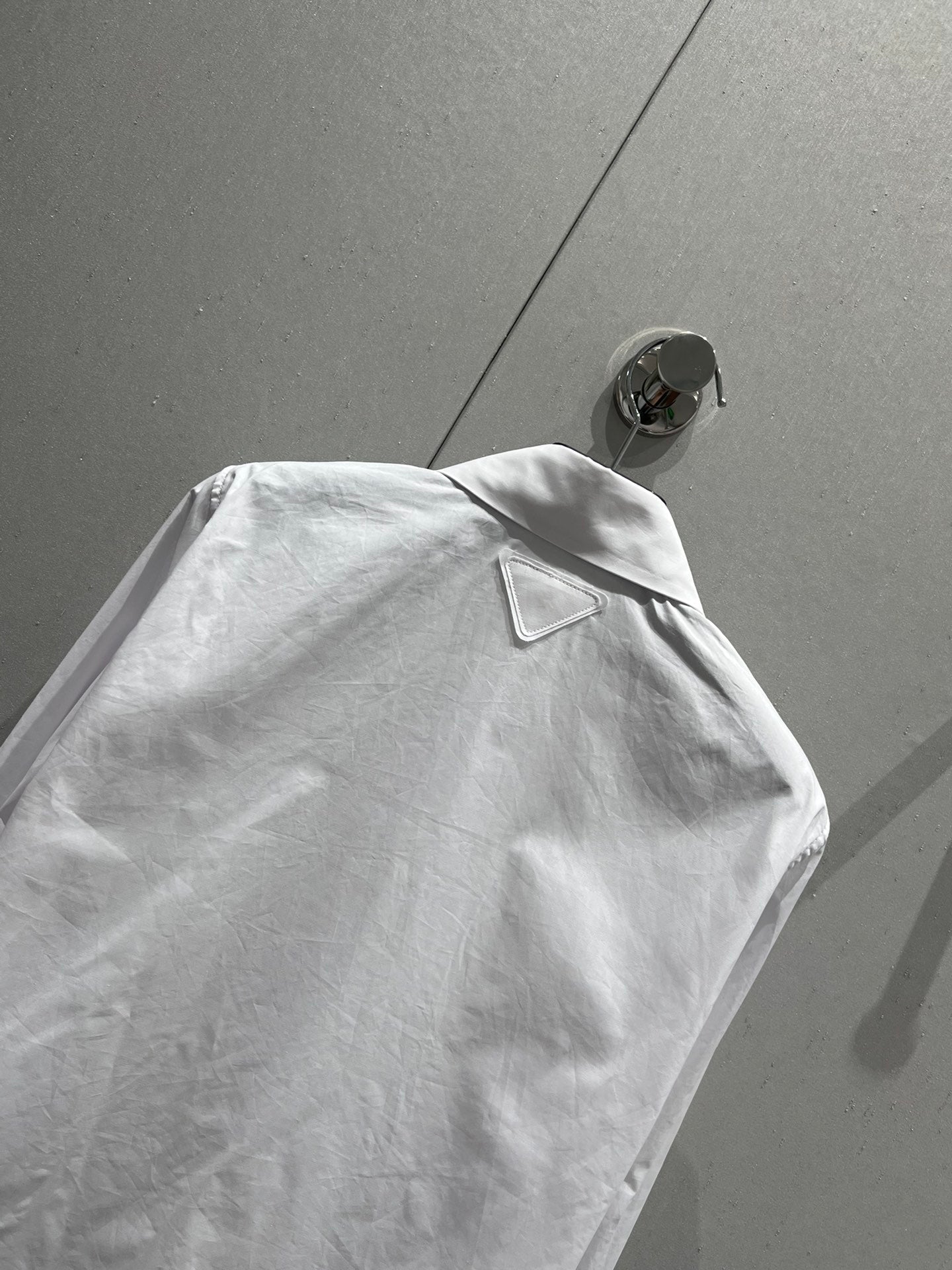 Prada Shirt with Diamond On the collar White Cotton 205898