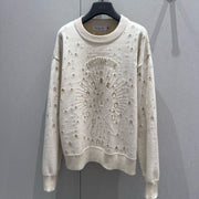 CD Star Sweater Beige Cashmere Jacquard 209709