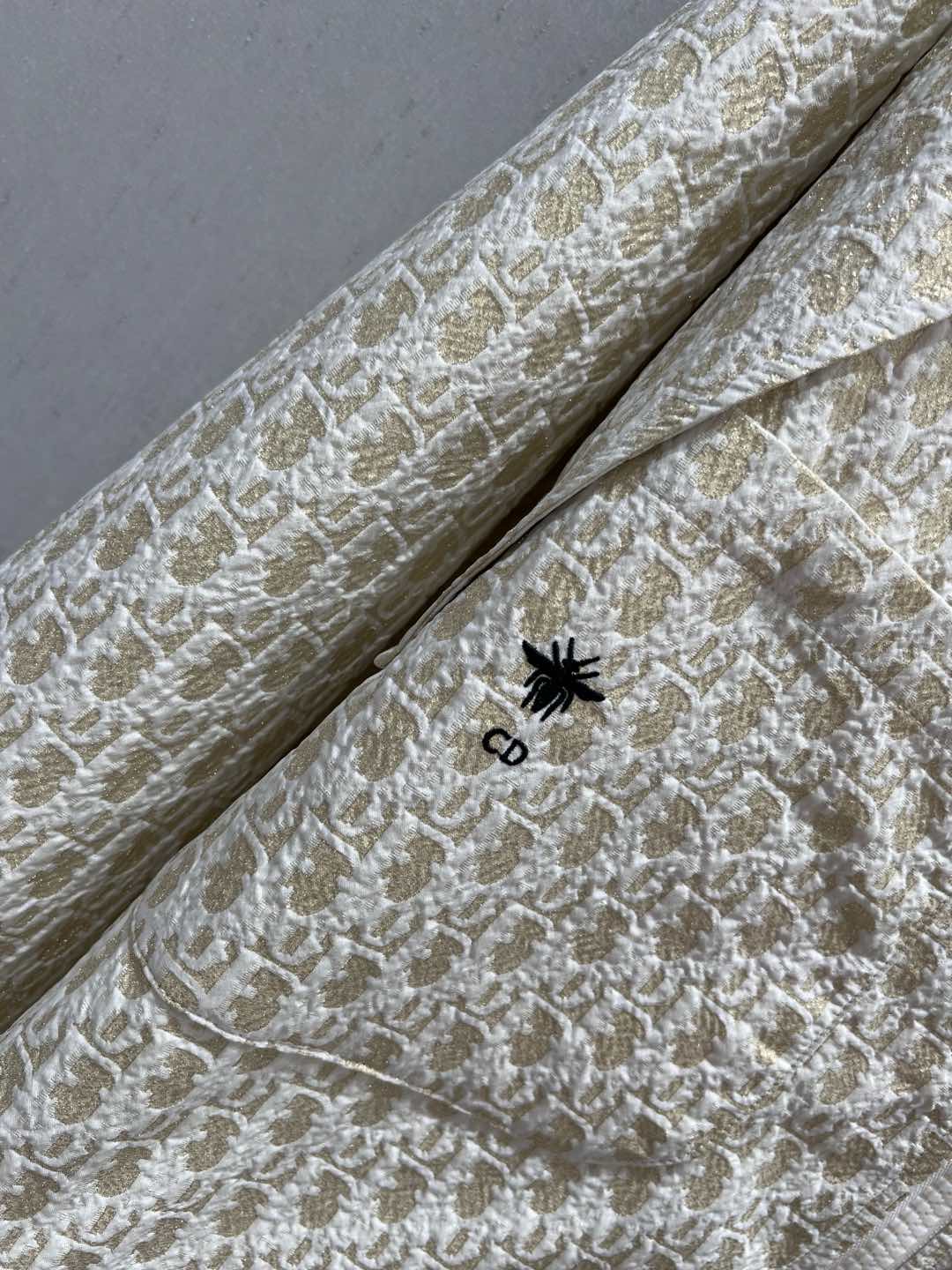 CD 25 Monogram Jacket Beige Polyester