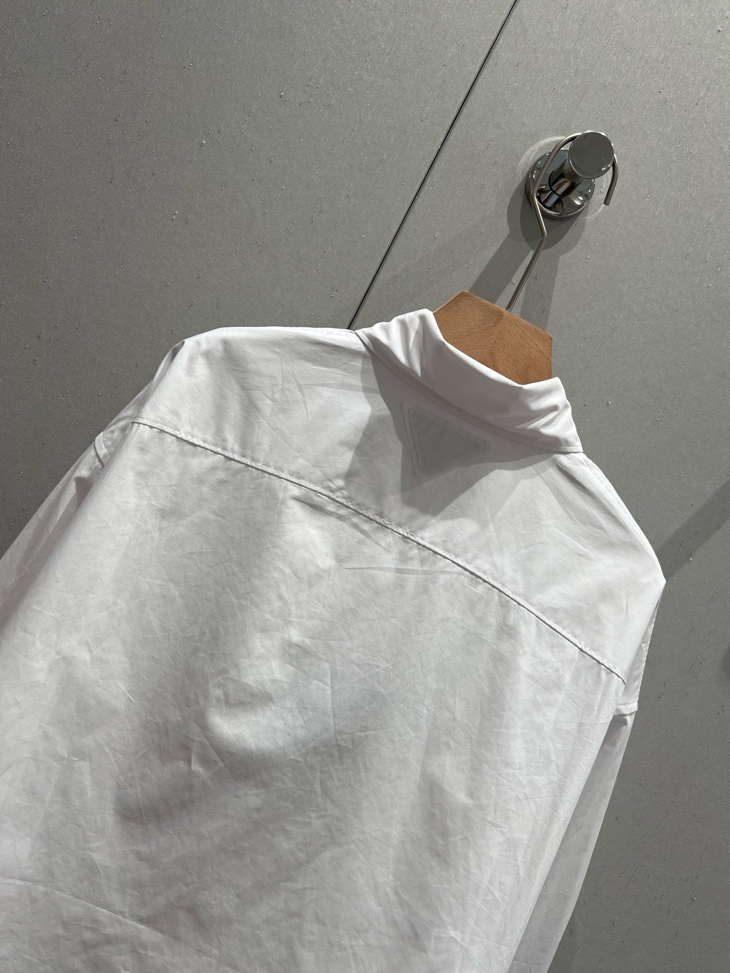 Prada 25 Drawstring-hem Shirt White Cotton 210197