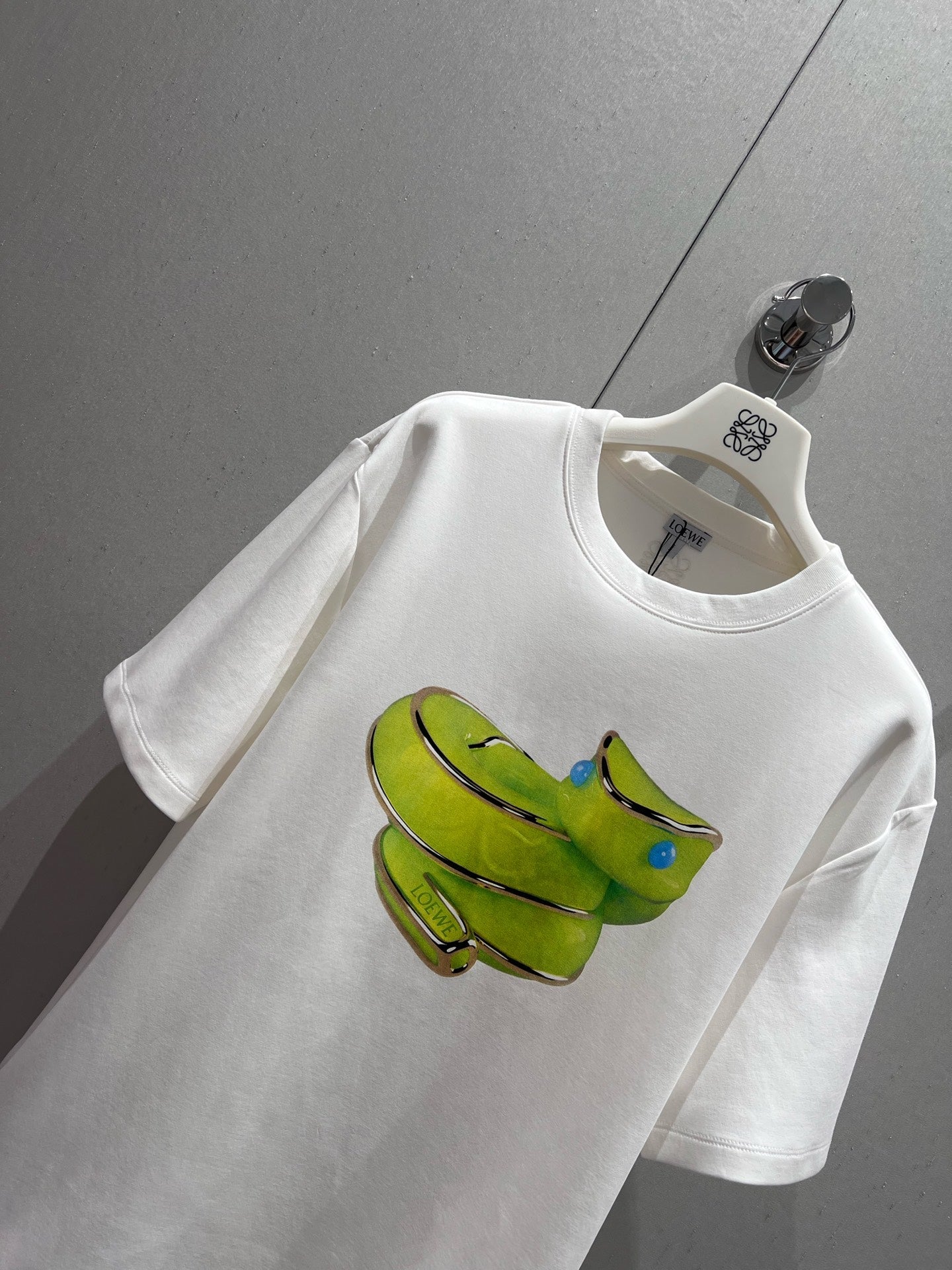Loewe 25 T-shirt White mix Green Cotton 210229
