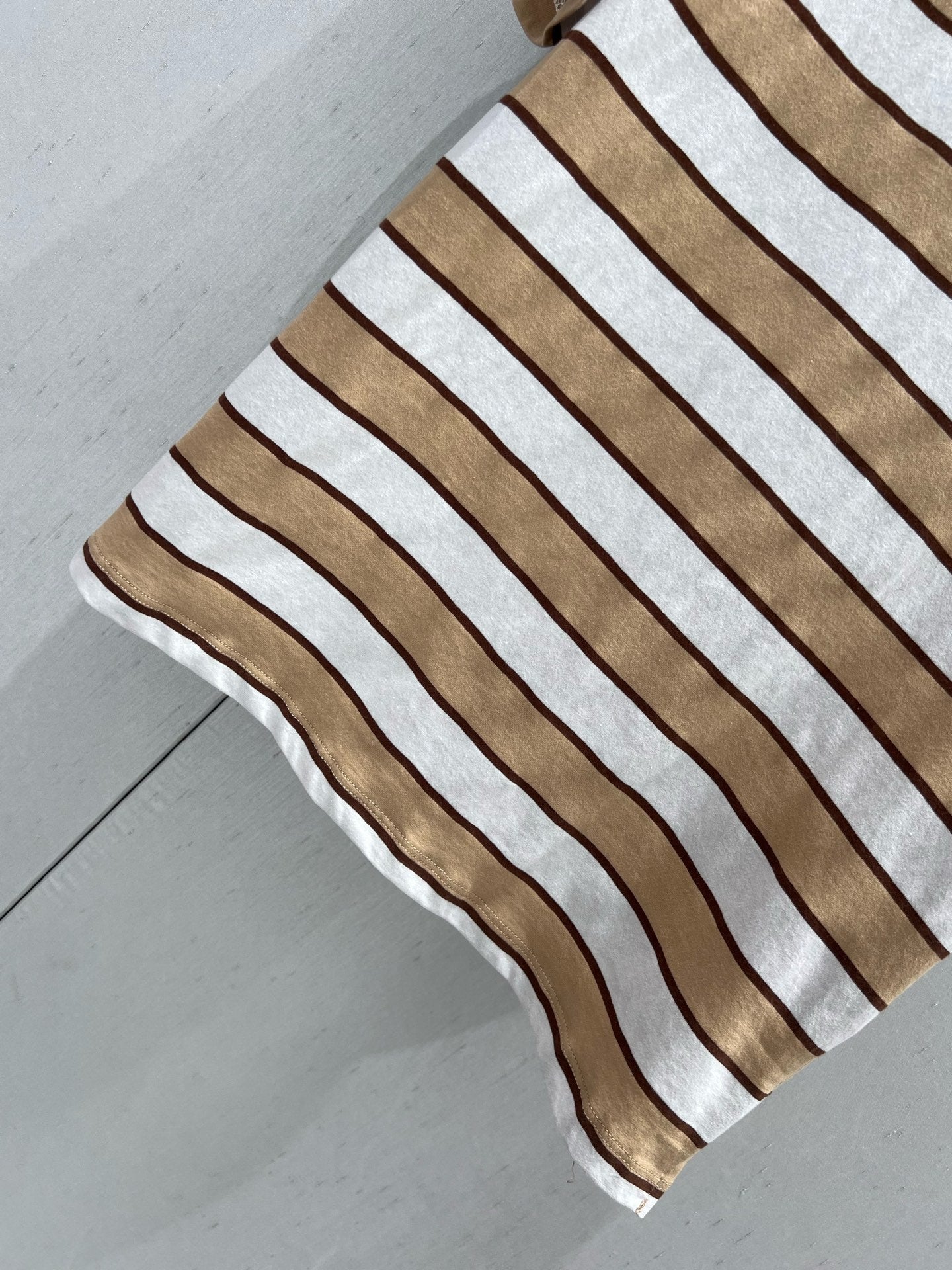 Prada 25 Striped Polo T-shirt White Brown cotton 210428