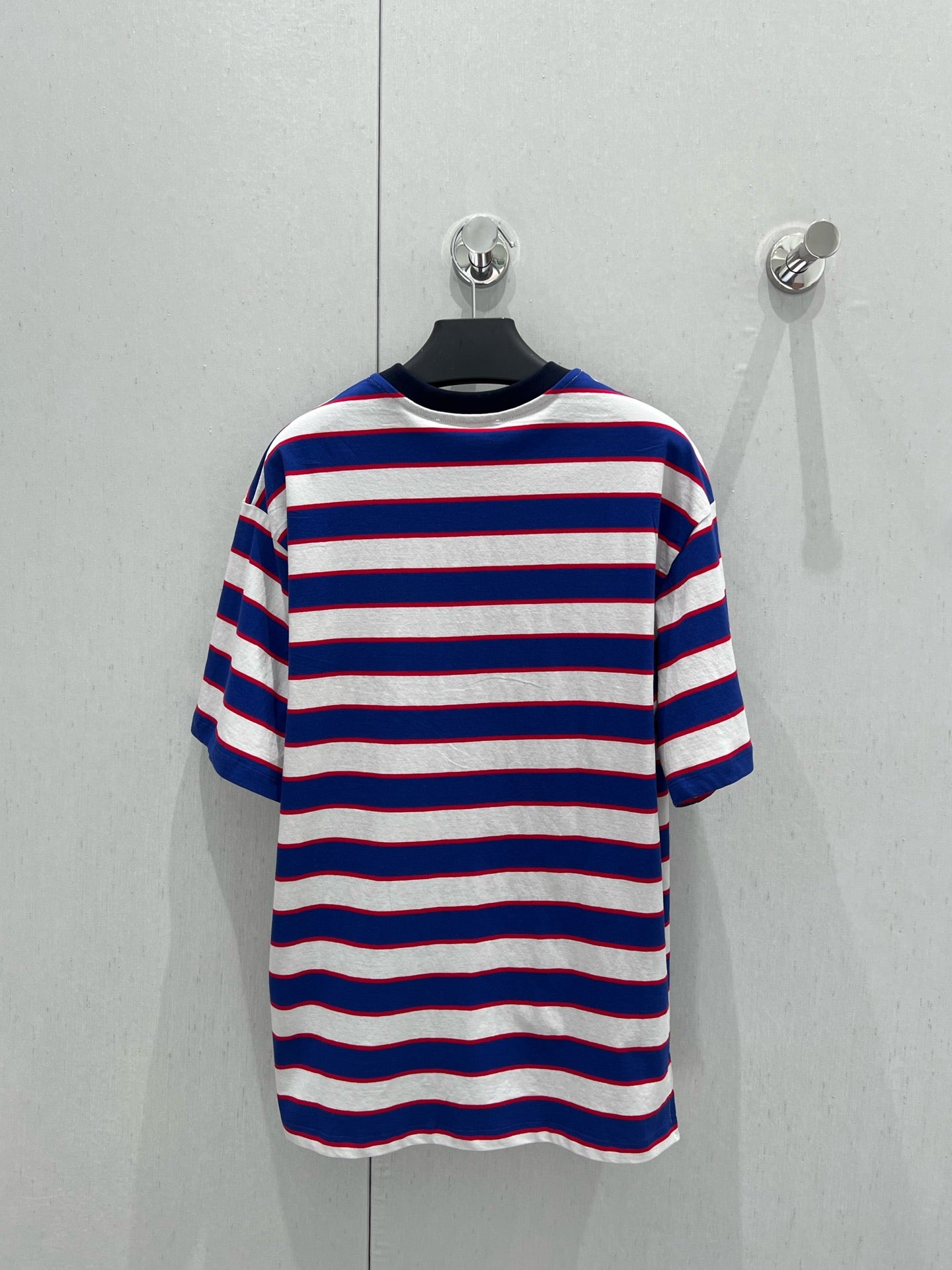 Prada 25 Striped T-shirt White Red Blue cotton 210435