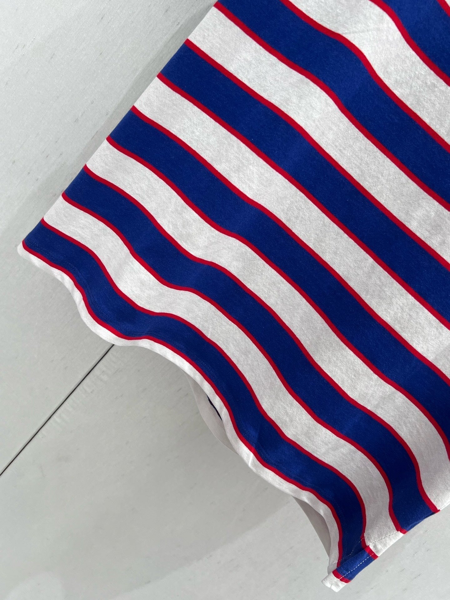 Prada 25 Striped T-shirt White Red Blue cotton 210435