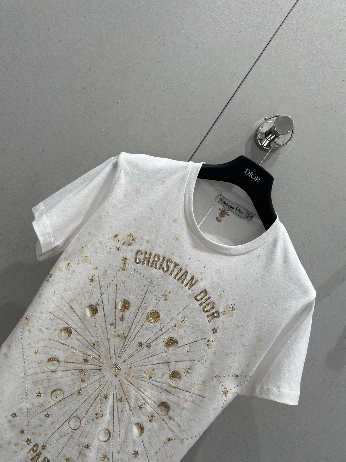 CD 25 T-shirt White Gold cotton 211144