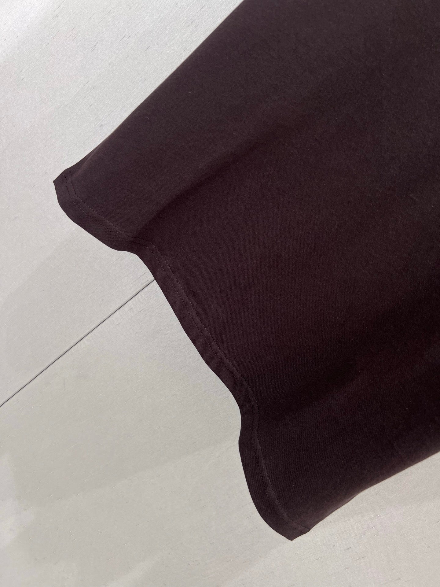 LV 25 Neck Short-Sleeved T-shirt Brown Cotton 212817