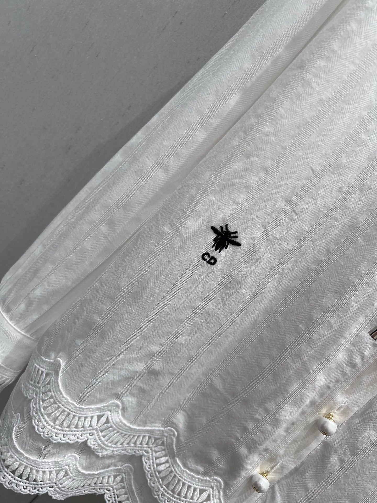 CD 25 Lace-trimmed Hooded Cardigan White Cotton 213817