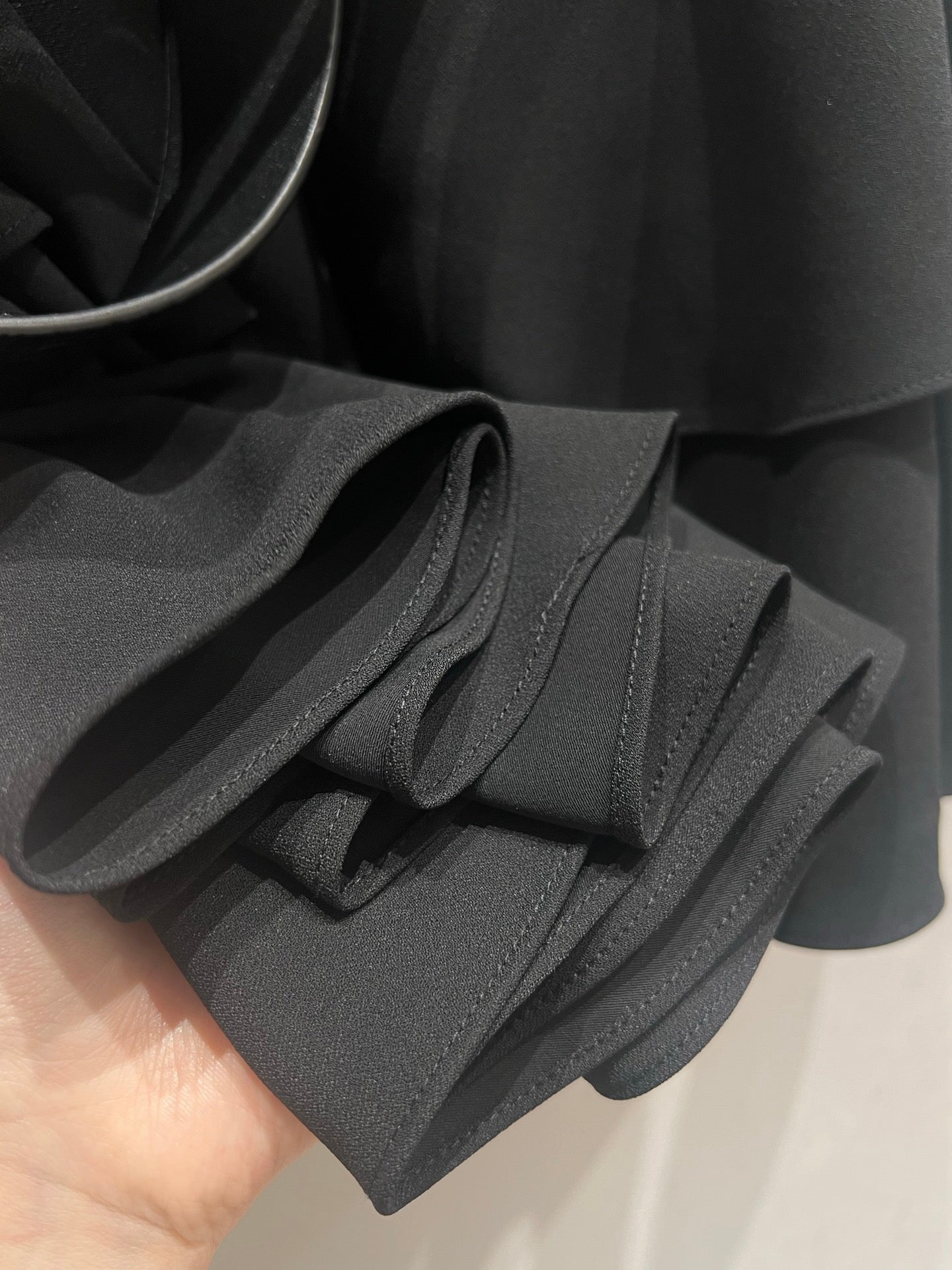 Loewe 25 Mini Skirt with Belt Black Polyester Fiber 215388