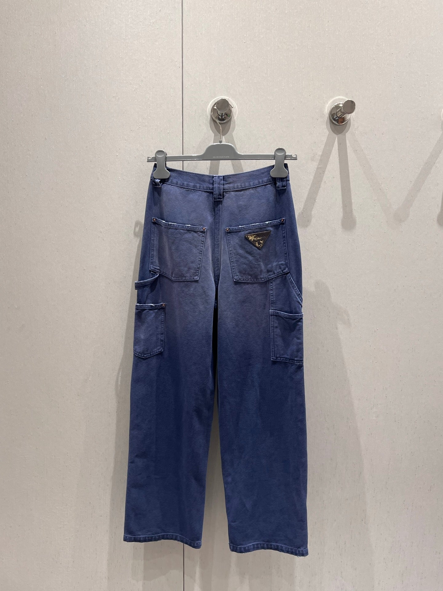 Prada 25 Pant Blue Cotton 215589