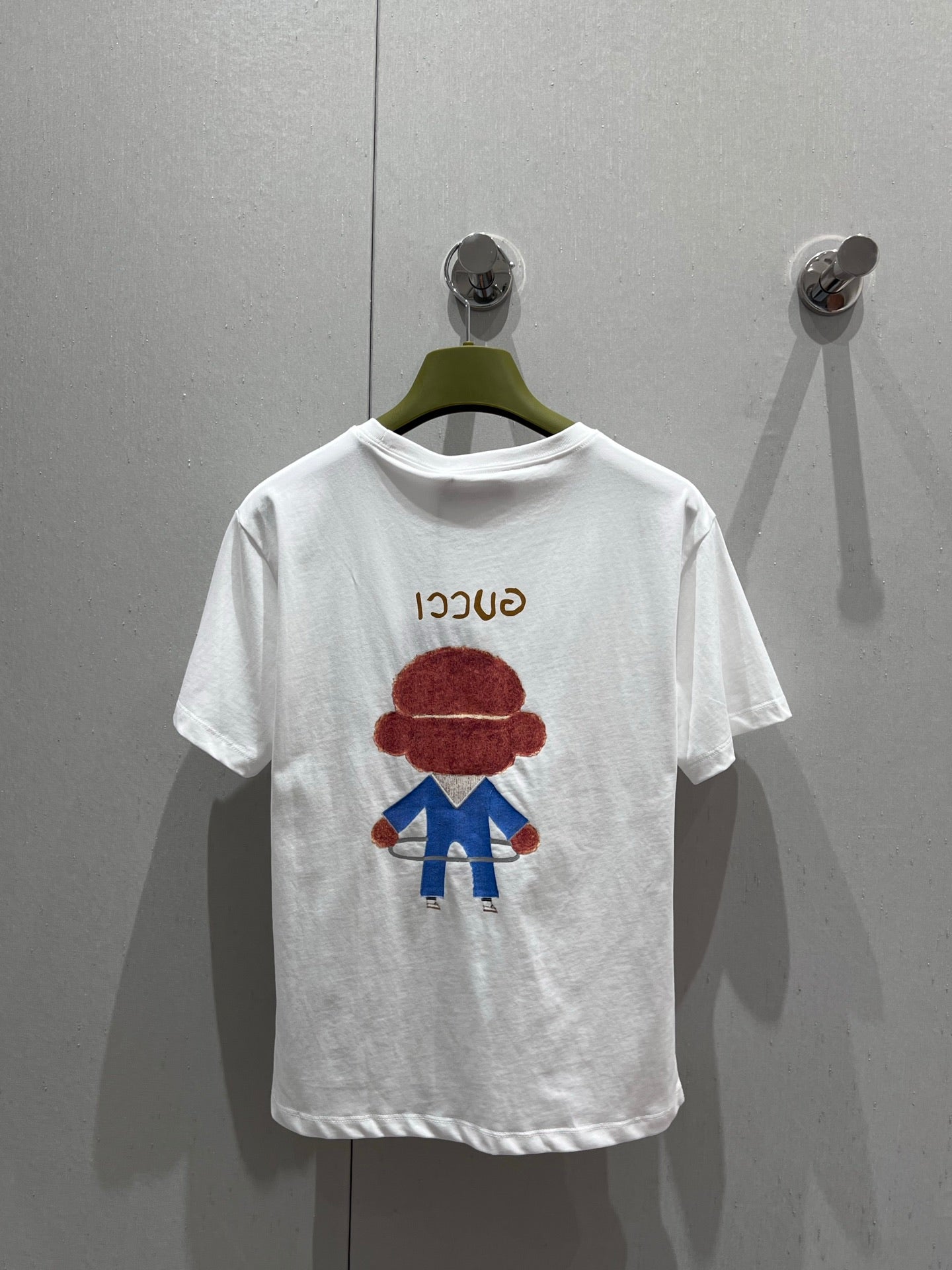 Gucci 25 Cartoon Fun Teddy Print Short-sleeved T-shirt White Cotton 215692