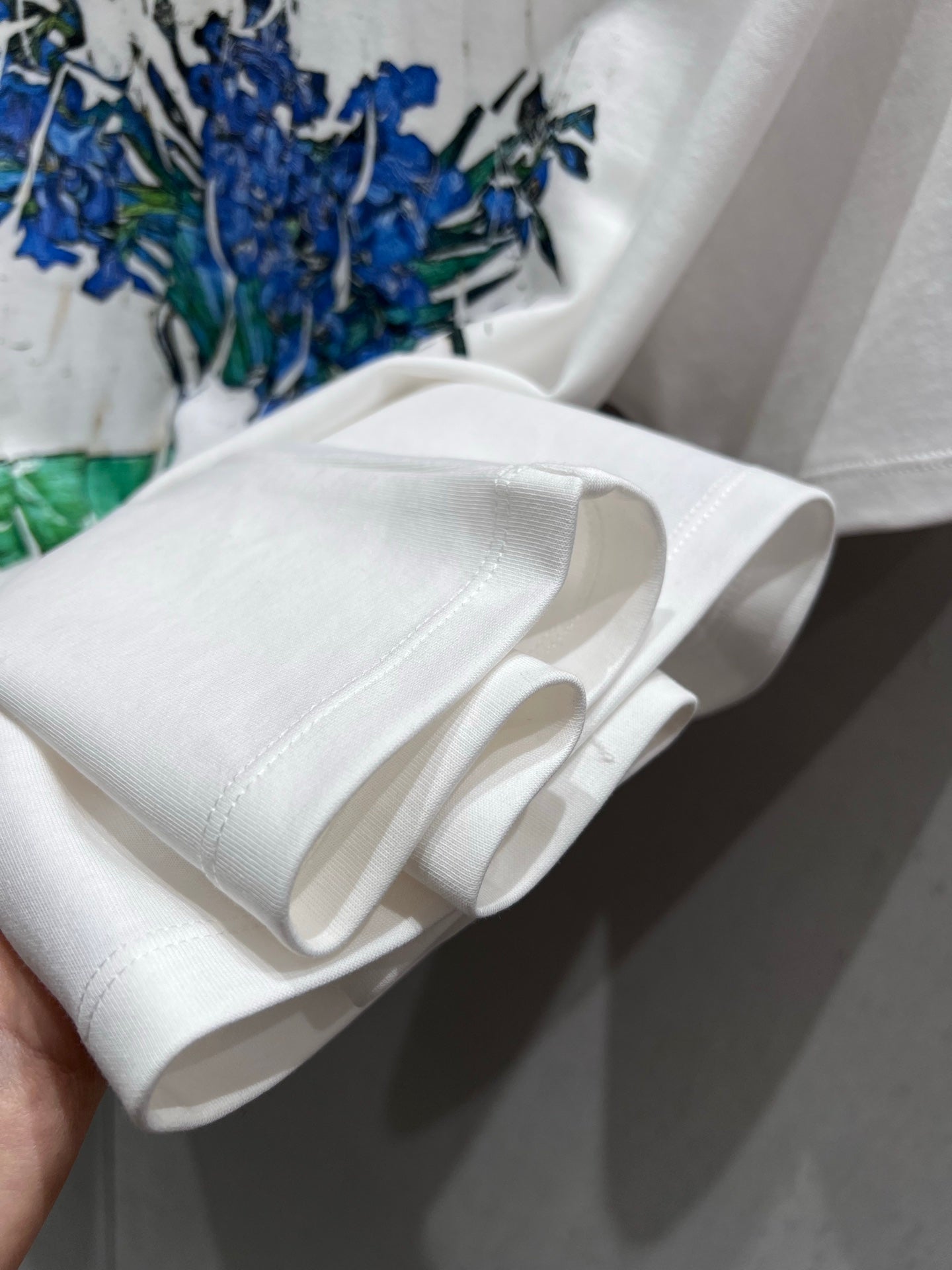 Loewe 25 Short Sleeved T-shirt White Blue Cotton 215597