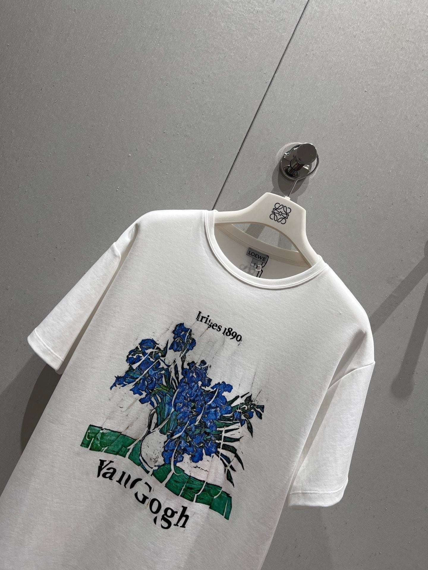 Loewe 25 Short Sleeved T-shirt White Blue Cotton 215597