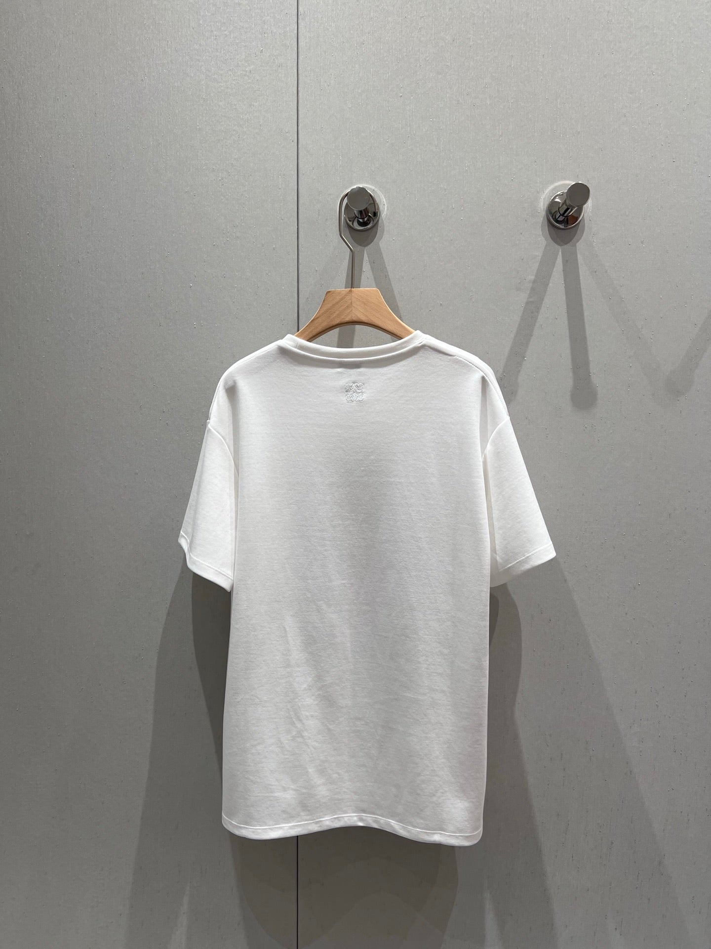 Loewe 25 Printed Round Neck Short Sleeve T-shirt White Cotton 215607