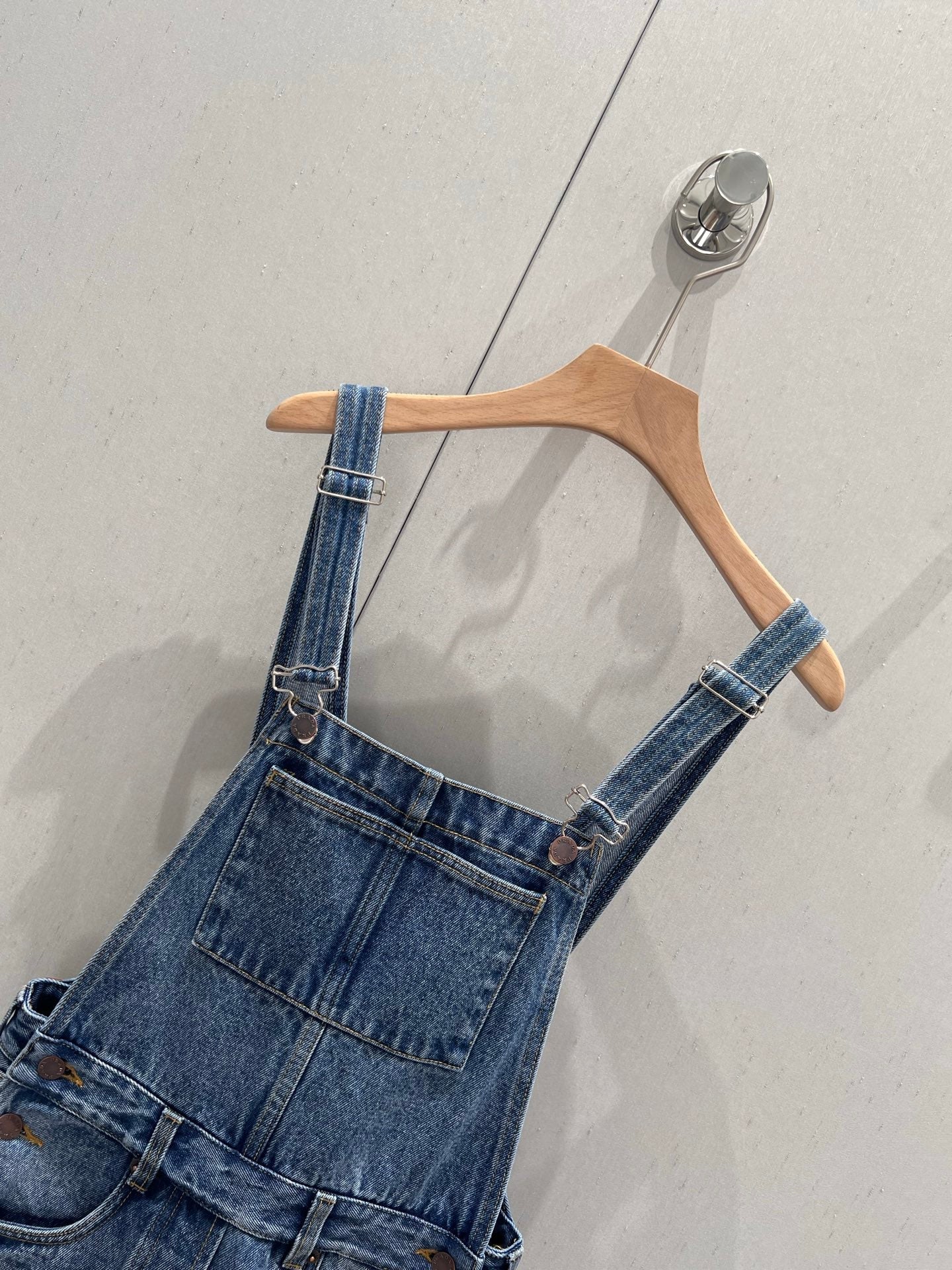 Prada 25 Denim Overall Dress Blue Cotton 215746