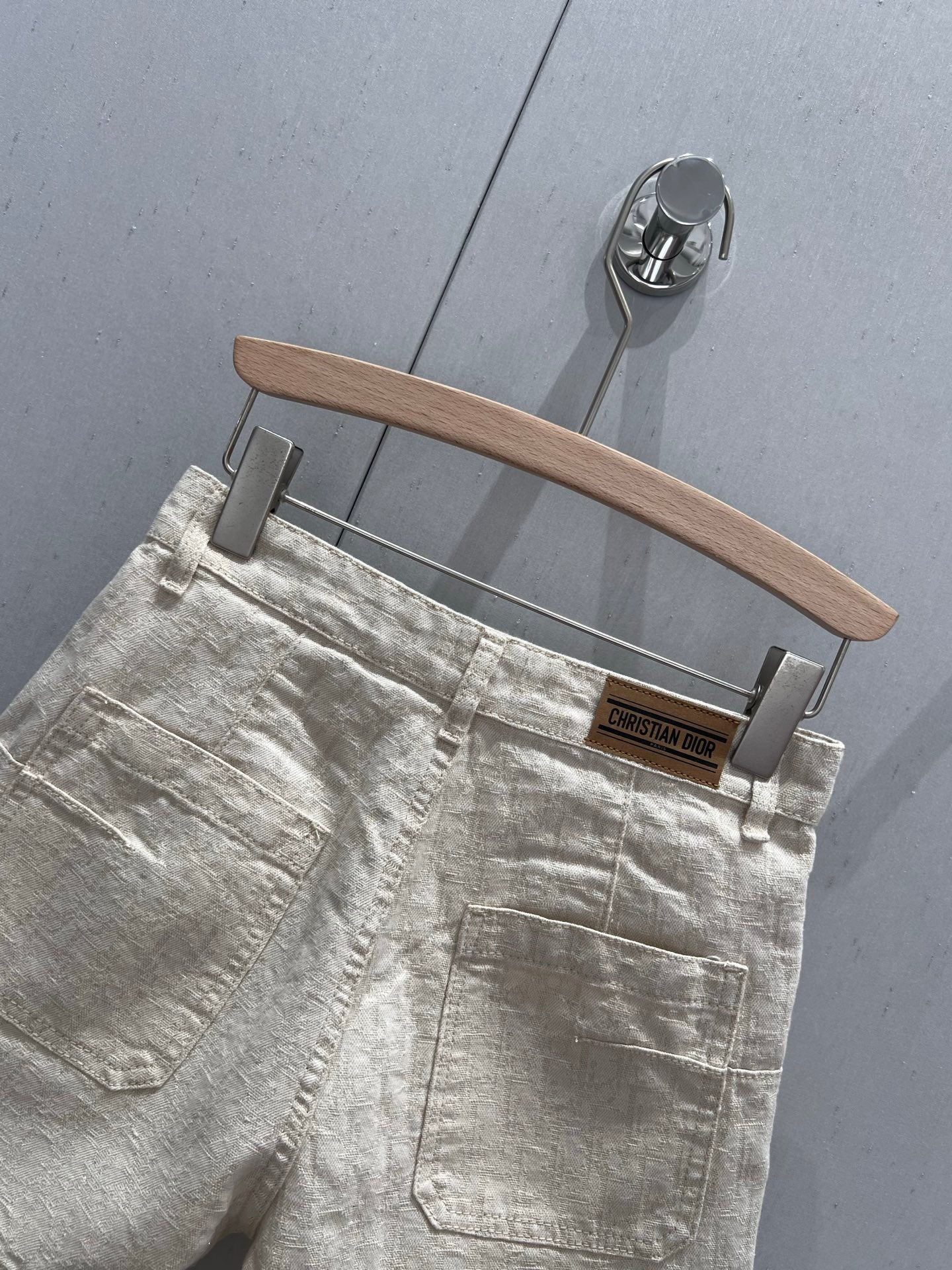 CD 2025 Pattern Shorts Beige Cotton 216935