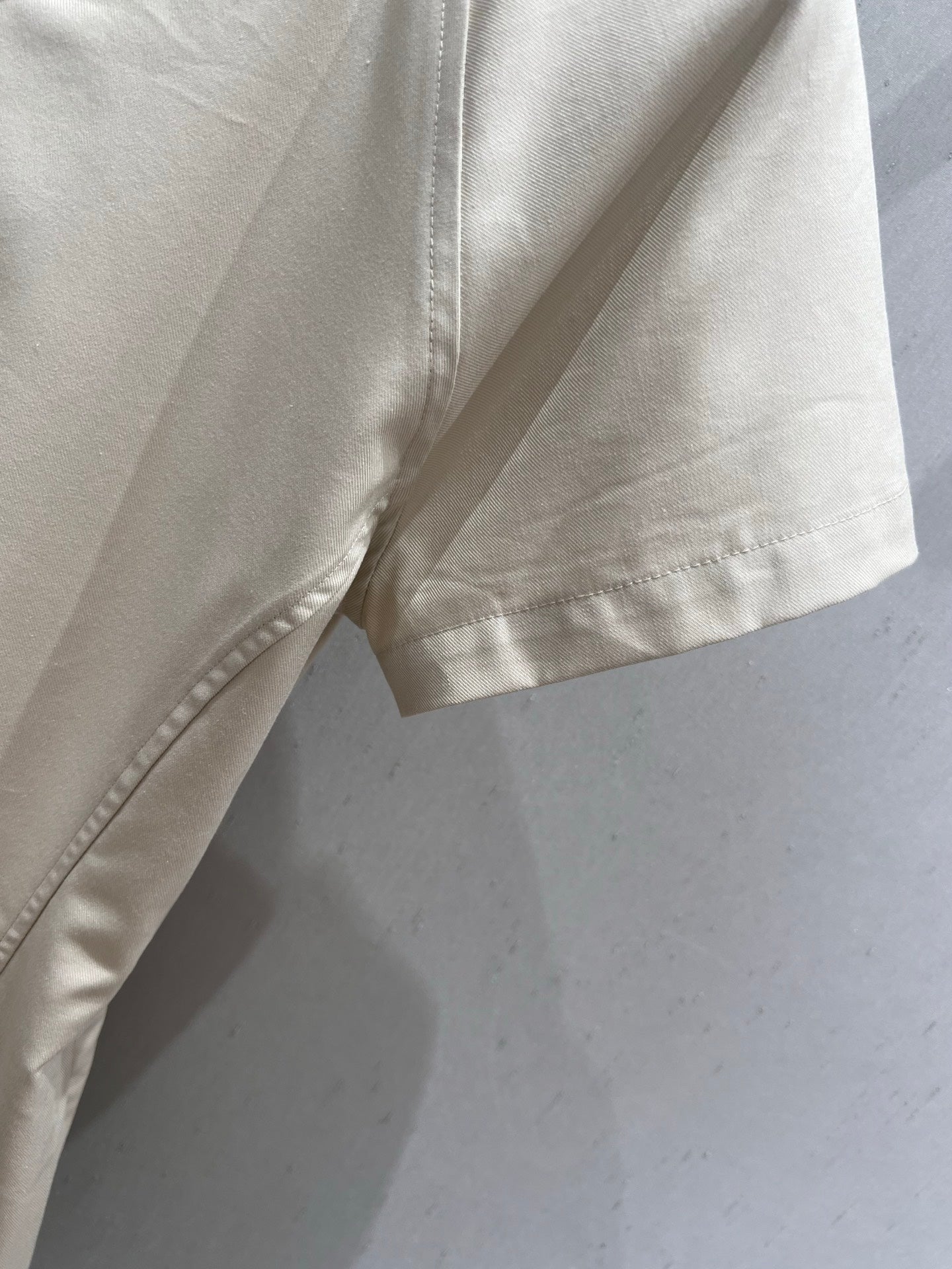 Prada 25 Short-sleeved Dress Beige Tencel Cotton 217659