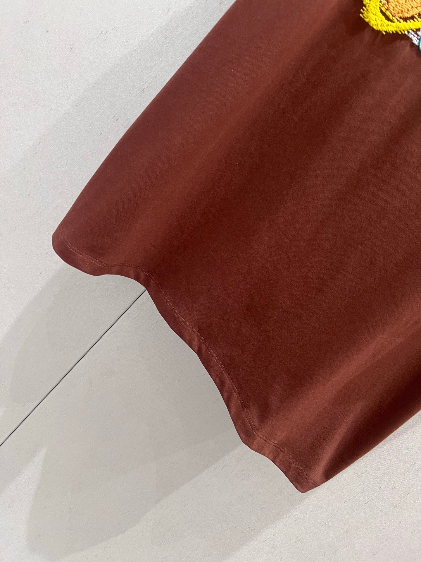 Loewe 25 Round Neck Short-sleeved T-shirt Brown Polyester Fiber 218147