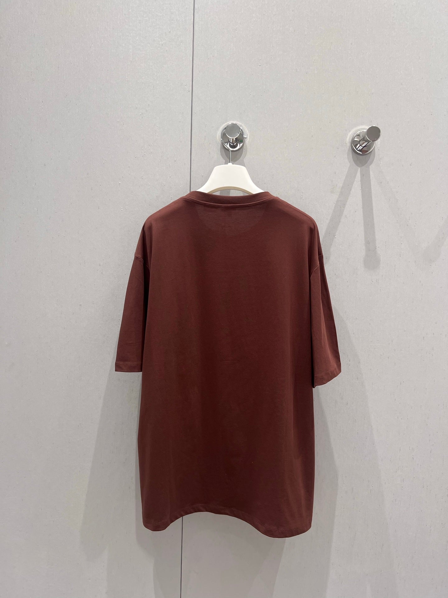 Loewe 25 Round Neck Short-sleeved T-shirt Brown Polyester Fiber 218147