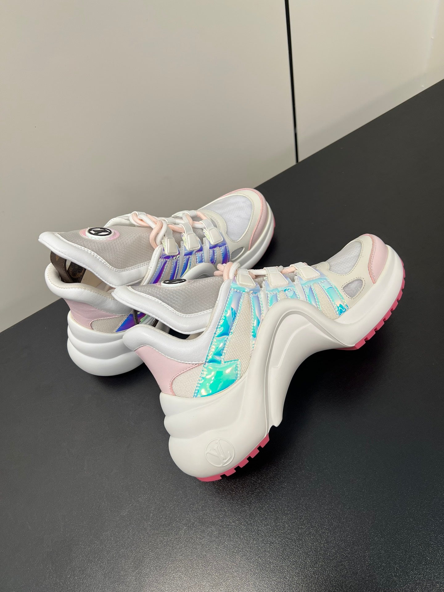 LV Archlight Sneaker 50mm White Mix Pink Fabric