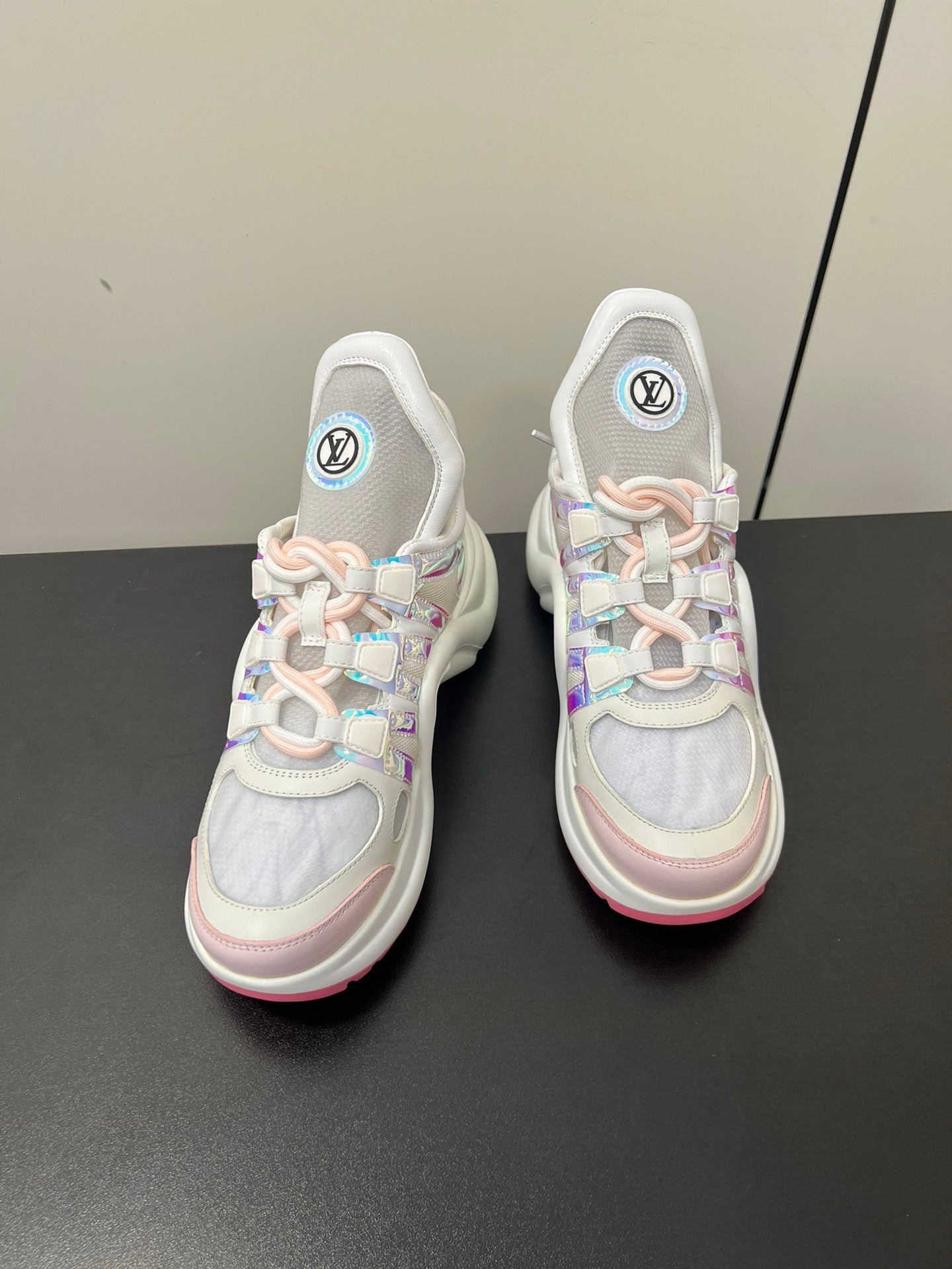 LV Archlight Sneaker 50mm White Mix Pink Fabric