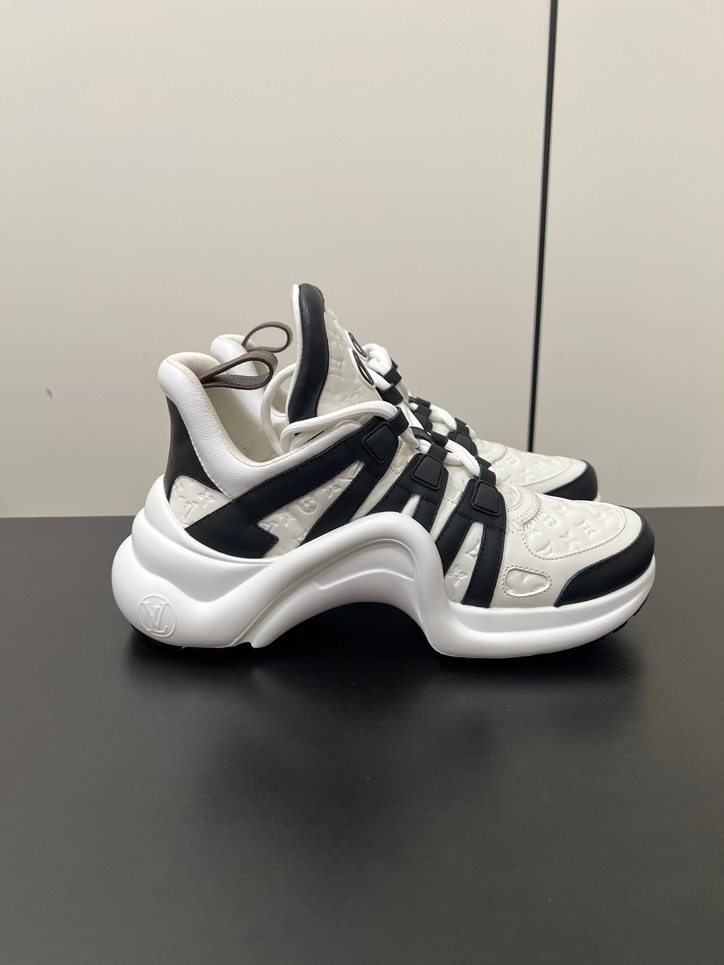 LV Archlight Sneaker 50mm White Mix Black Monogram Cowhide