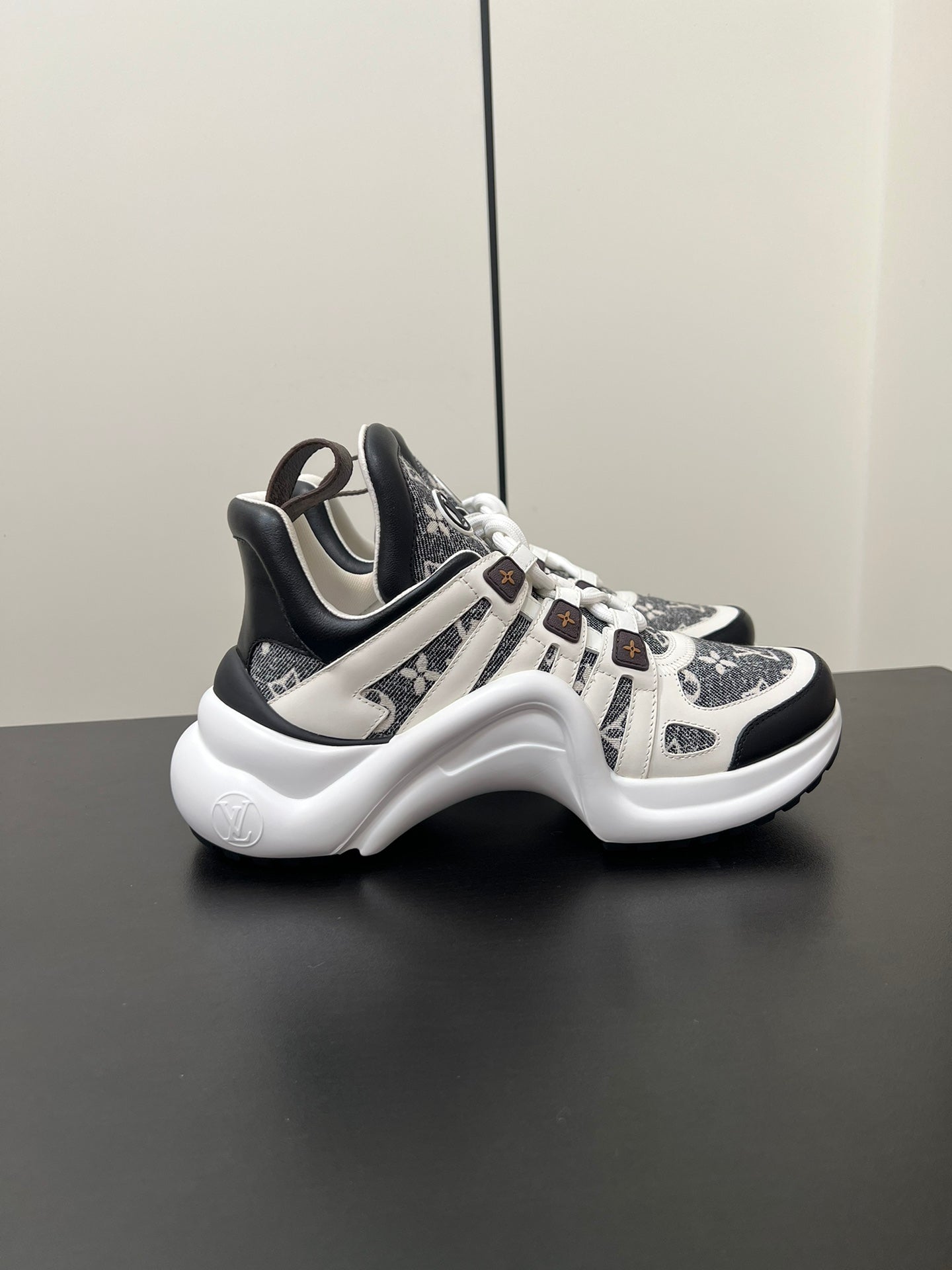 LV Archlight Sneaker 50mm White Mix Black Monogram Jacquard Fabric