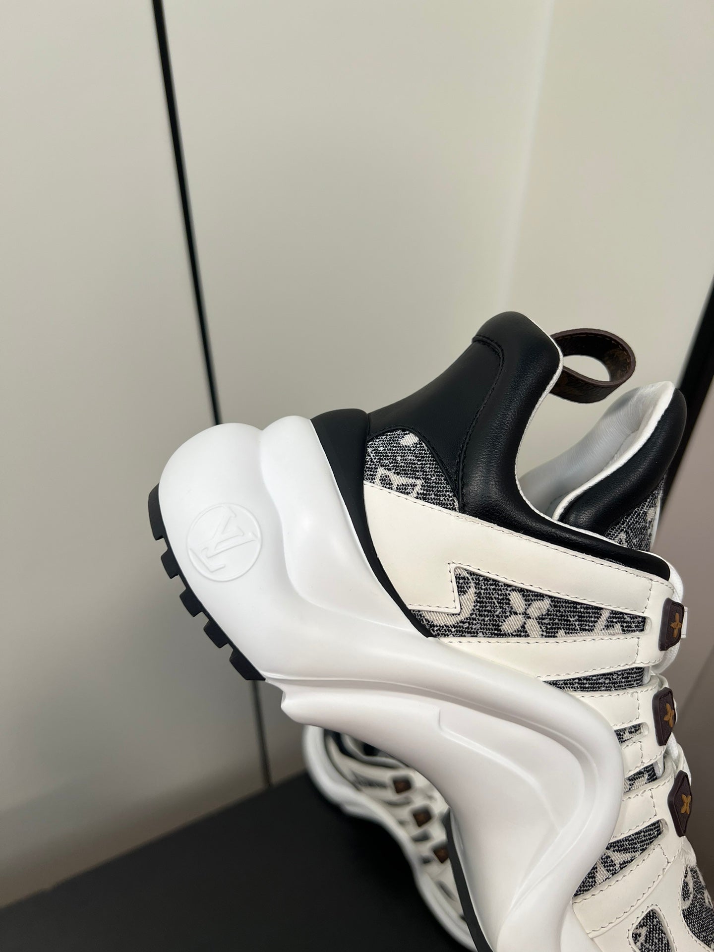 LV Archlight Sneaker 50mm White Mix Black Monogram Jacquard Fabric