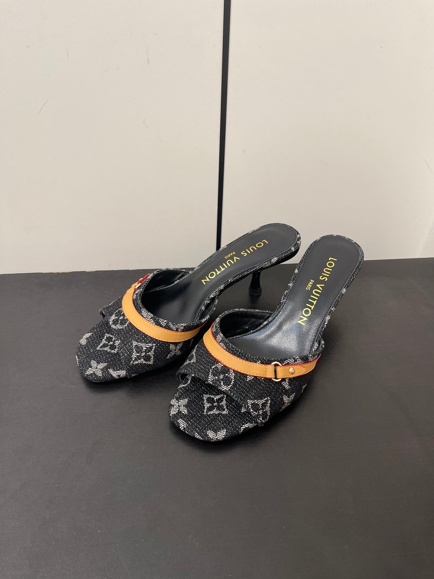 lv neo revival 50 black monogram denim calfskin