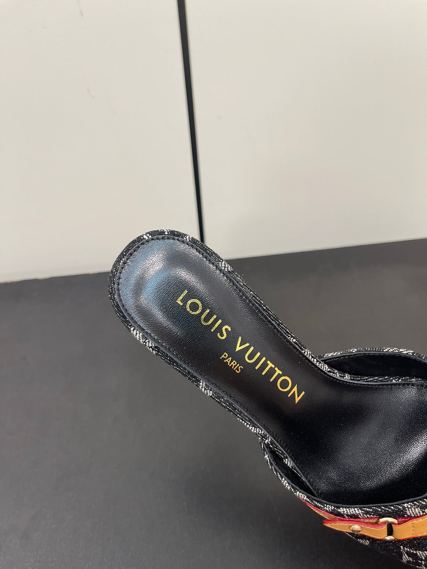 lv neo revival 50 black monogram denim calfskin