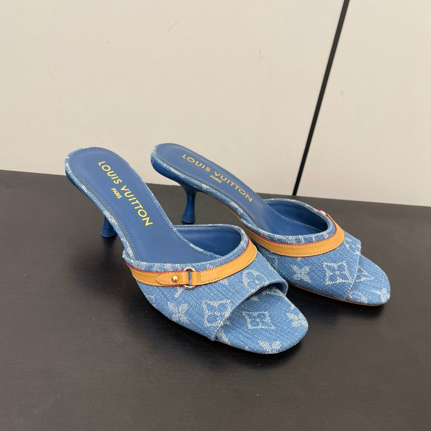 lv neo revival 50 blue monogram denim calfskin