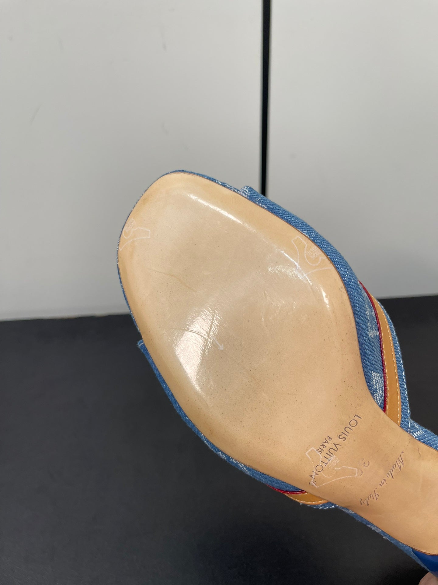 lv neo revival 50 blue monogram denim calfskin