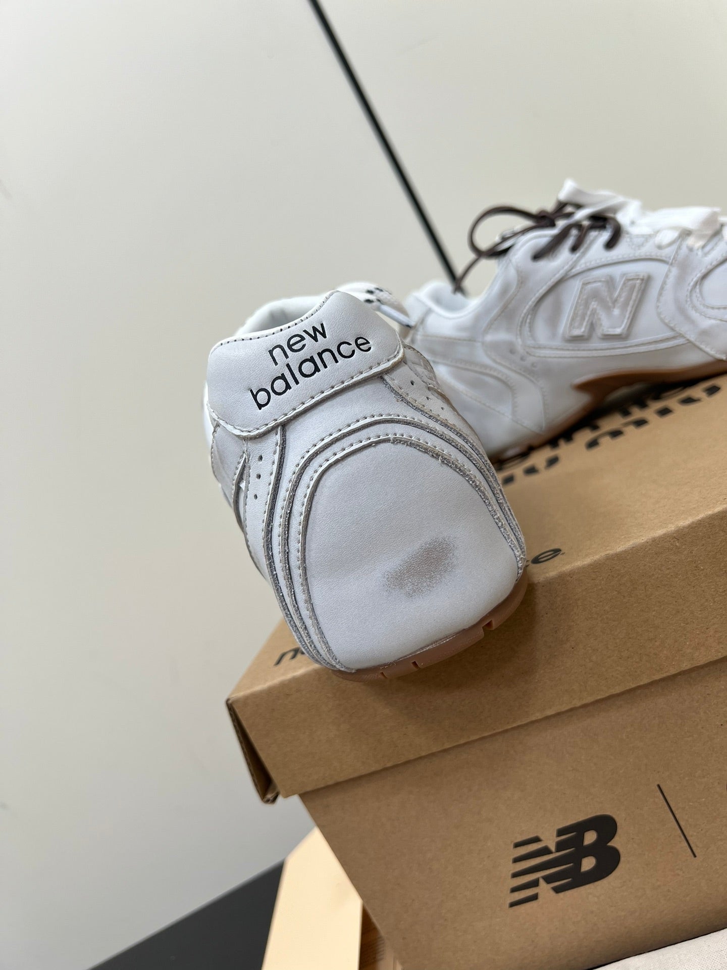 Miu Balance 530 SL Sneakers Retro White Suede